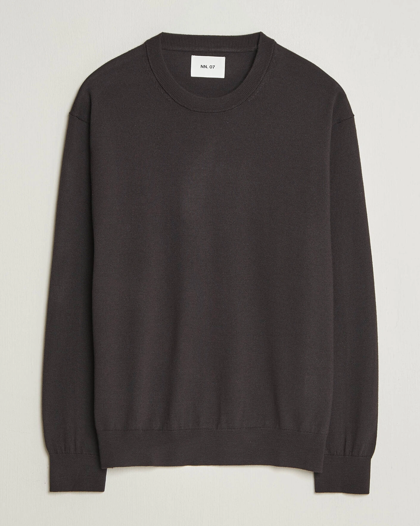 Herr | Tröjor | NN07 | Nate Wool Knitted Crew Neck Deep Truffle