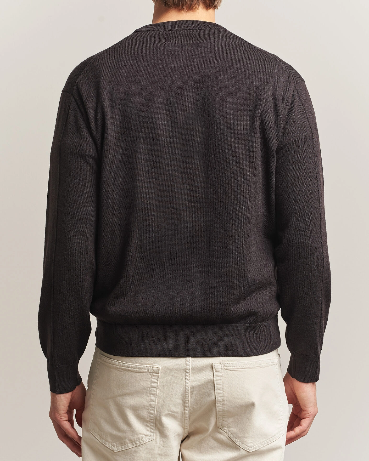 Herr | Tröjor | NN07 | Nate Wool Knitted Crew Neck Deep Truffle