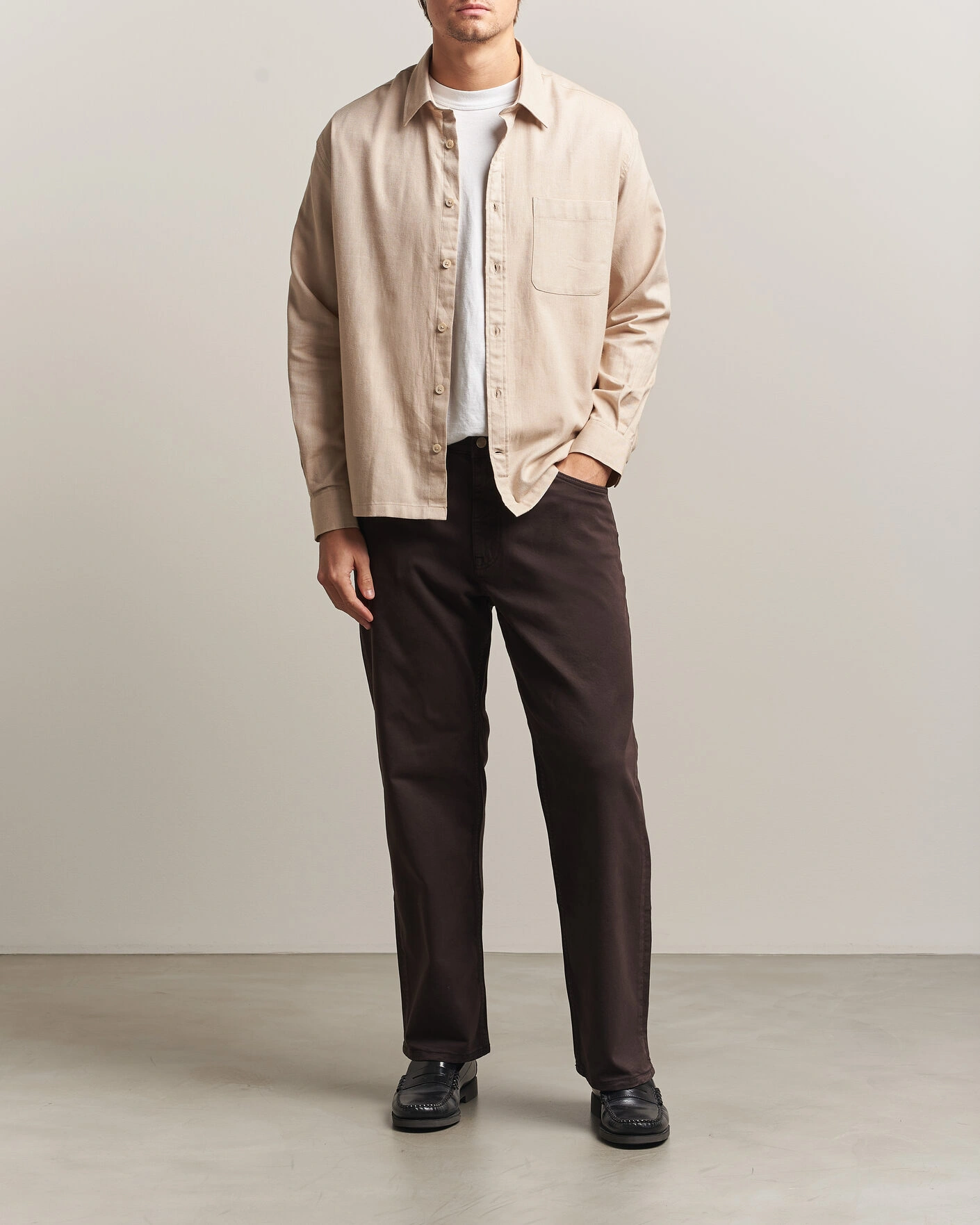 Herr | Byxor | NN07 | Otis Relaxed Fit 5-Pocket Pants Deep Truffle