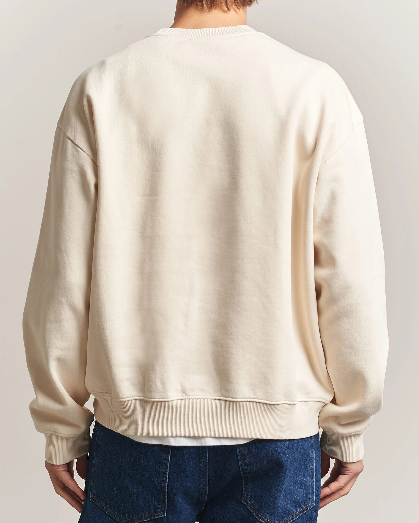 Herr | Tröjor | NN07 | David Embroidered Sweatshirt Ivory