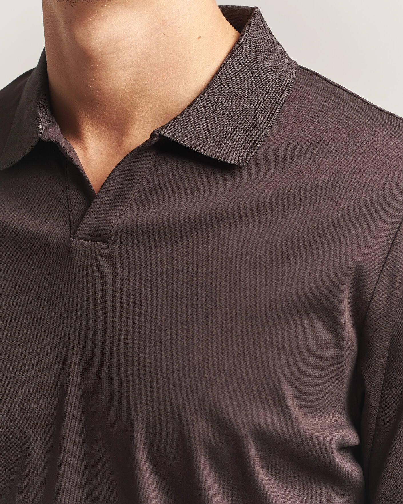 Herr | Pikéer | NN07 | Paul Long Sleeve Polo Deep Truffle