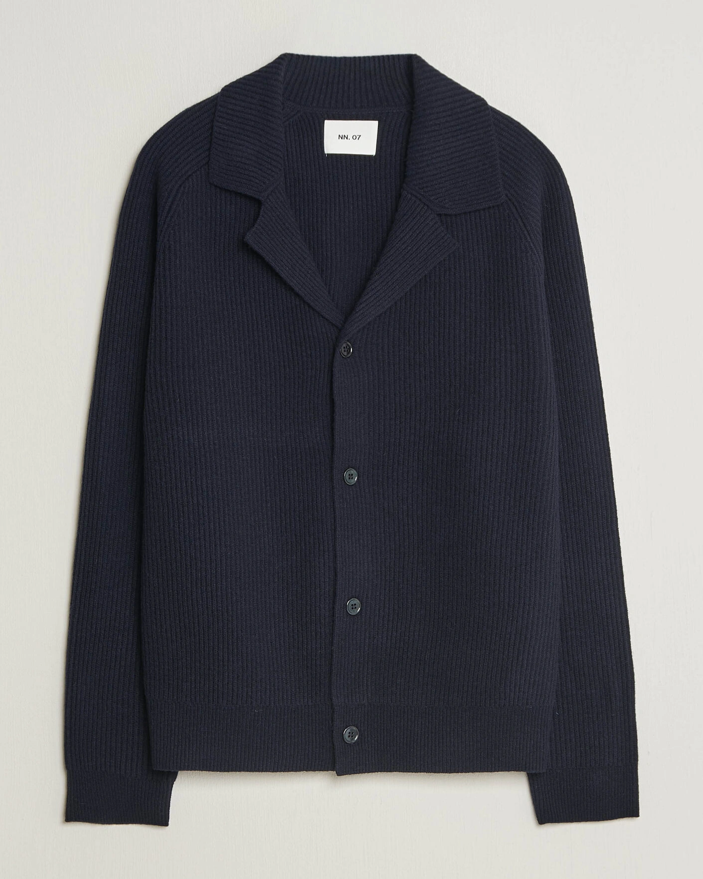 Herr | Tröjor | NN07 | Shane Wool Knitted Cardigan Navy Blue