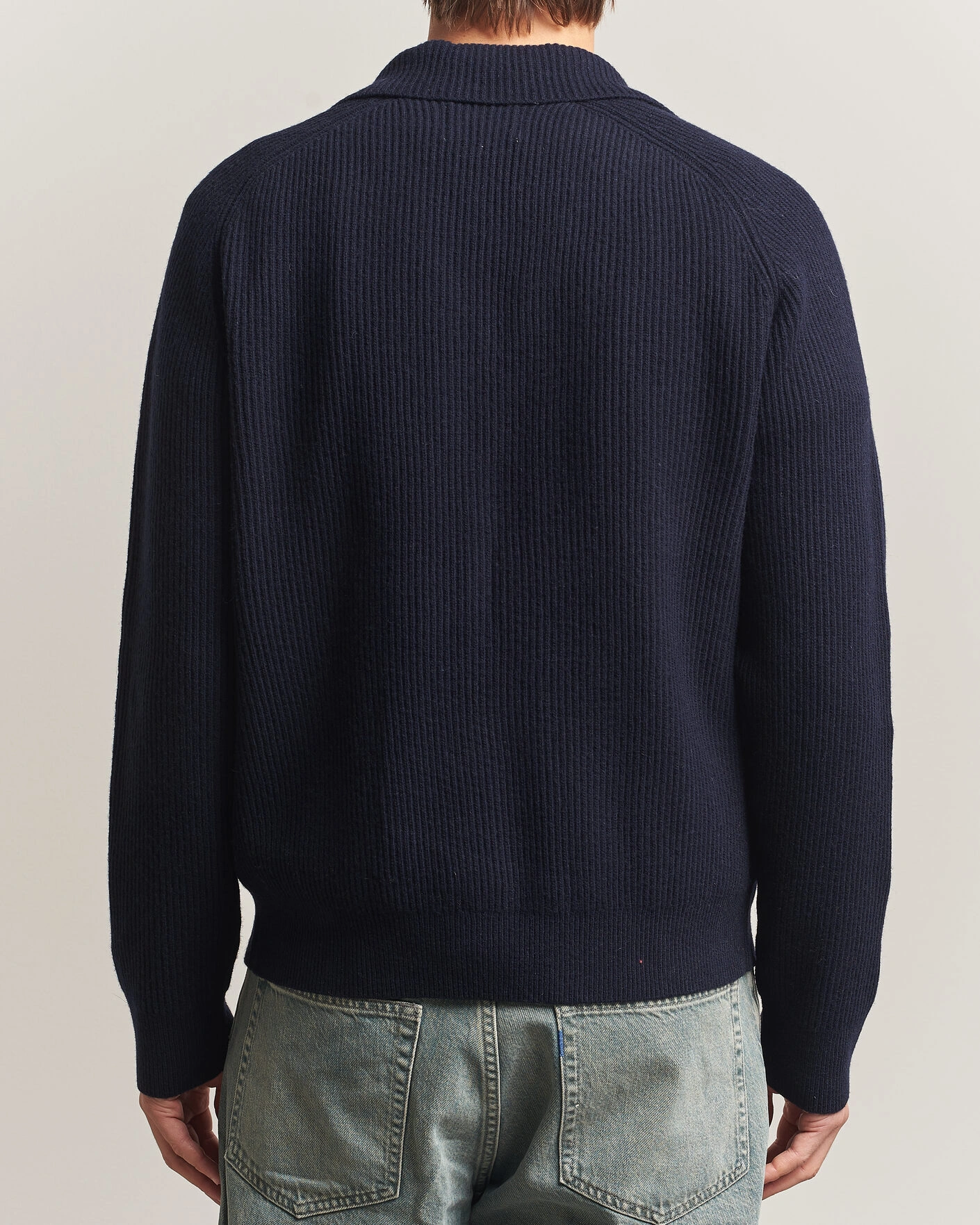 Herr | Tröjor | NN07 | Shane Wool Knitted Cardigan Navy Blue