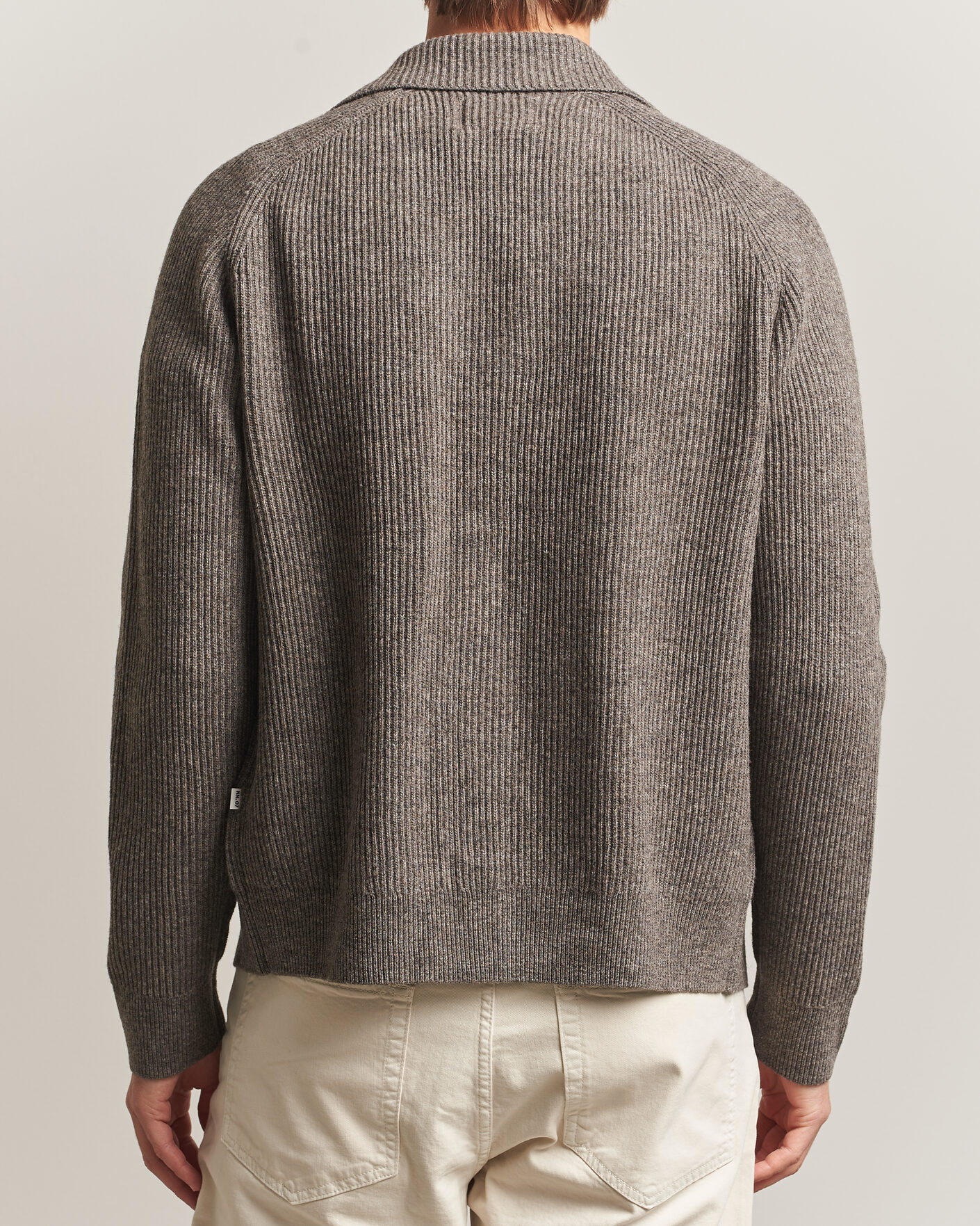 Herr | Tröjor | NN07 | Shane Wool Knitted Cardigan Mable Husk