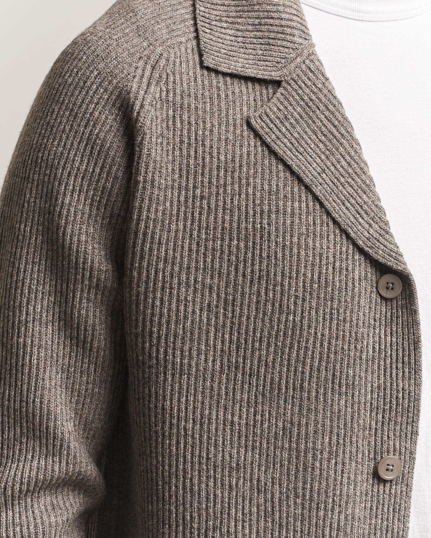 Herr | Tröjor | NN07 | Shane Wool Knitted Cardigan Mable Husk