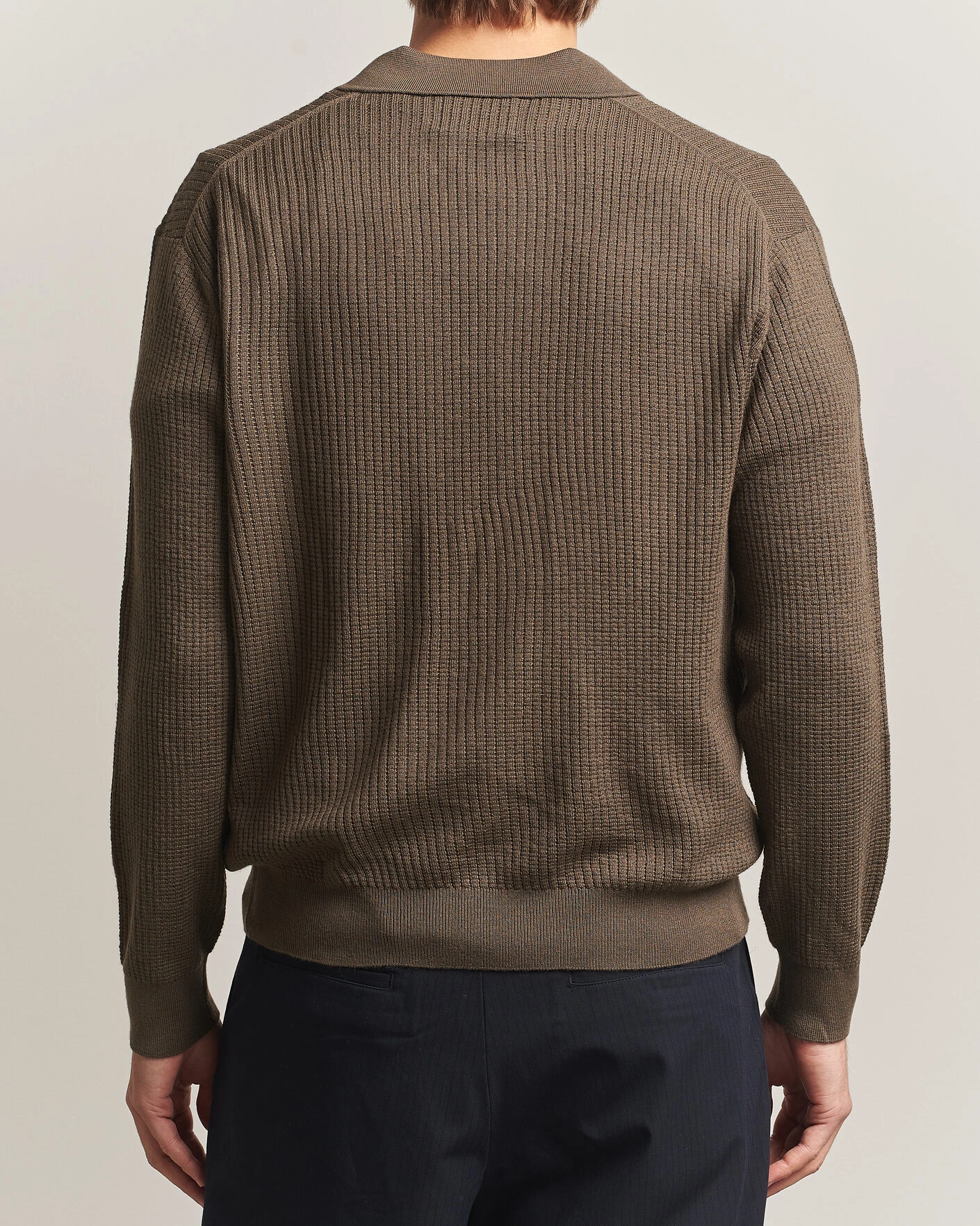 Herr | Tröjor | NN07 | Nate Wool Knitted Polo Mable Husk