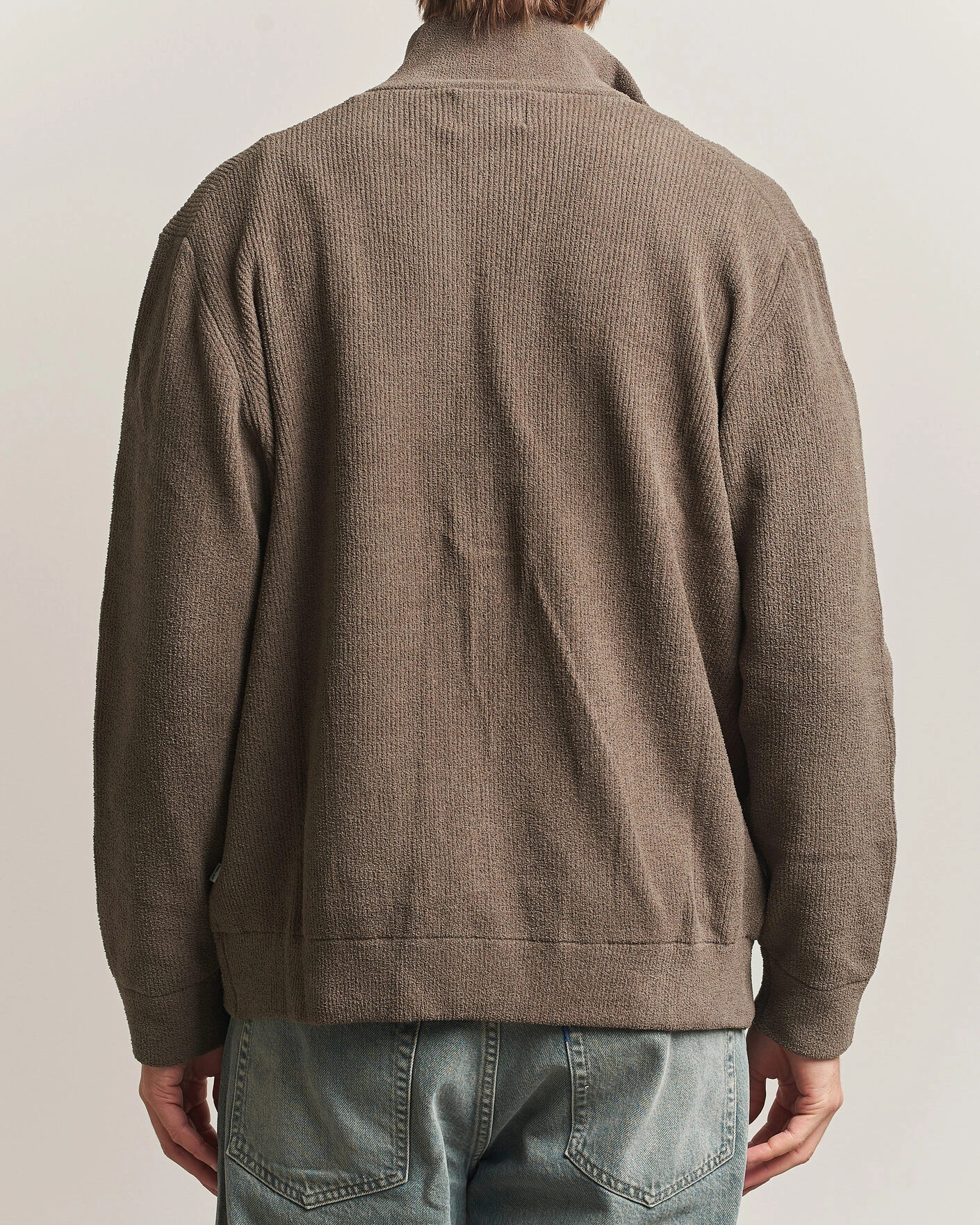 Herr | Tröjor | NN07 | Danny Rib Knitted Full Zip Mable Husk