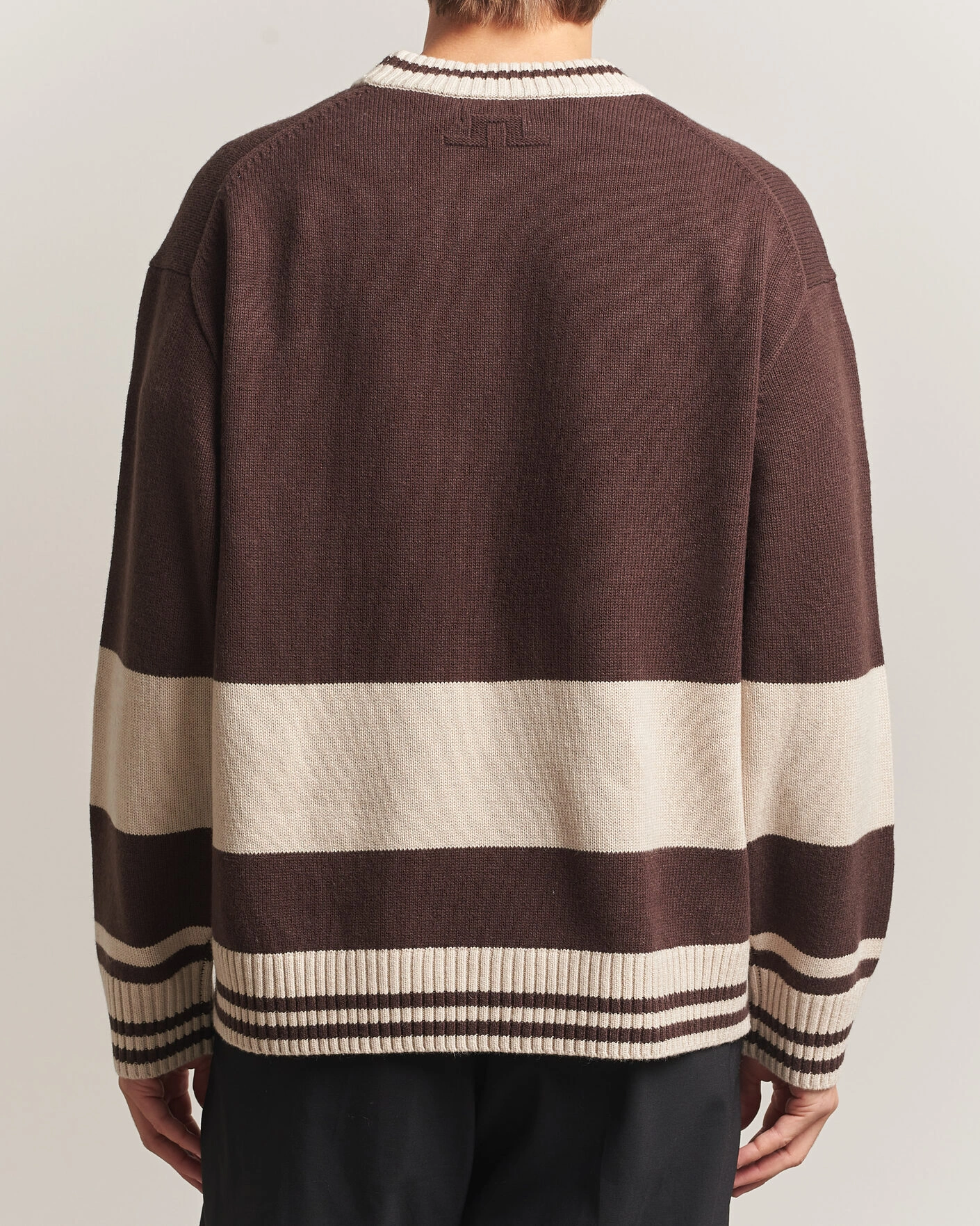 Herr | Tröjor | J.Lindeberg | Steve Mountin Knitted Sweater Seal Brown