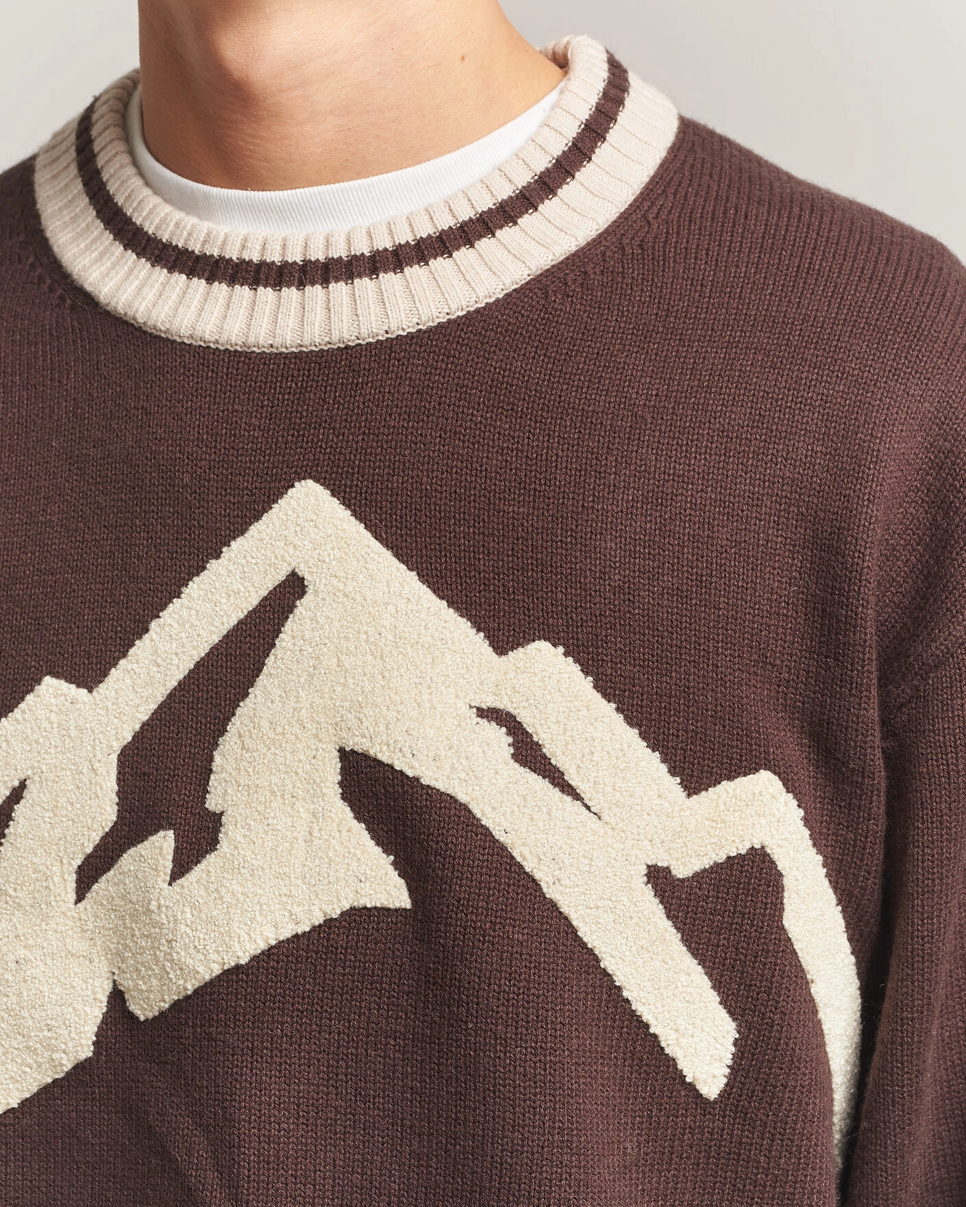 Herr | Tröjor | J.Lindeberg | Steve Mountin Knitted Sweater Seal Brown