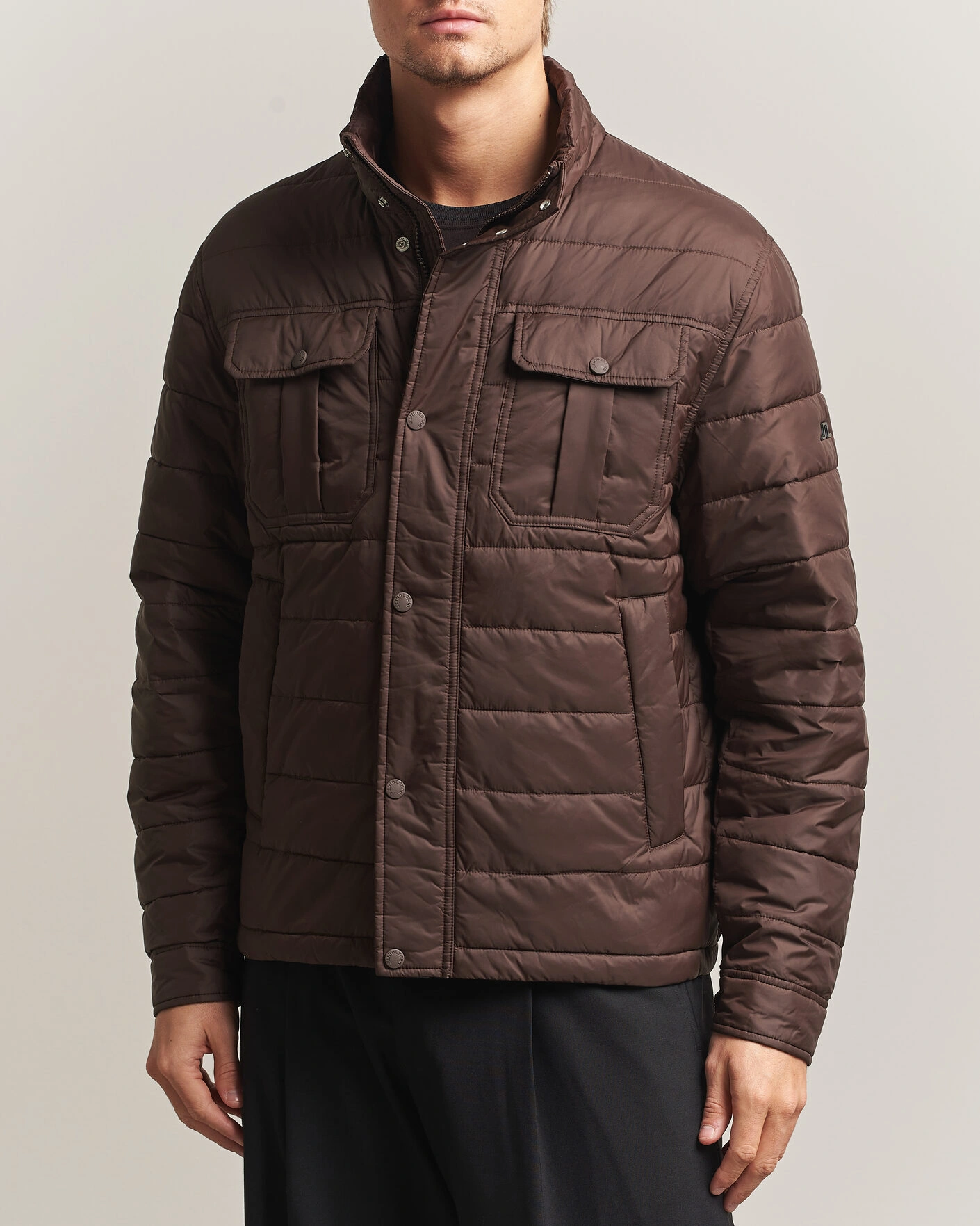 Herr | Jackor | J.Lindeberg | Bailey Light Padded Jacket Seal Brown