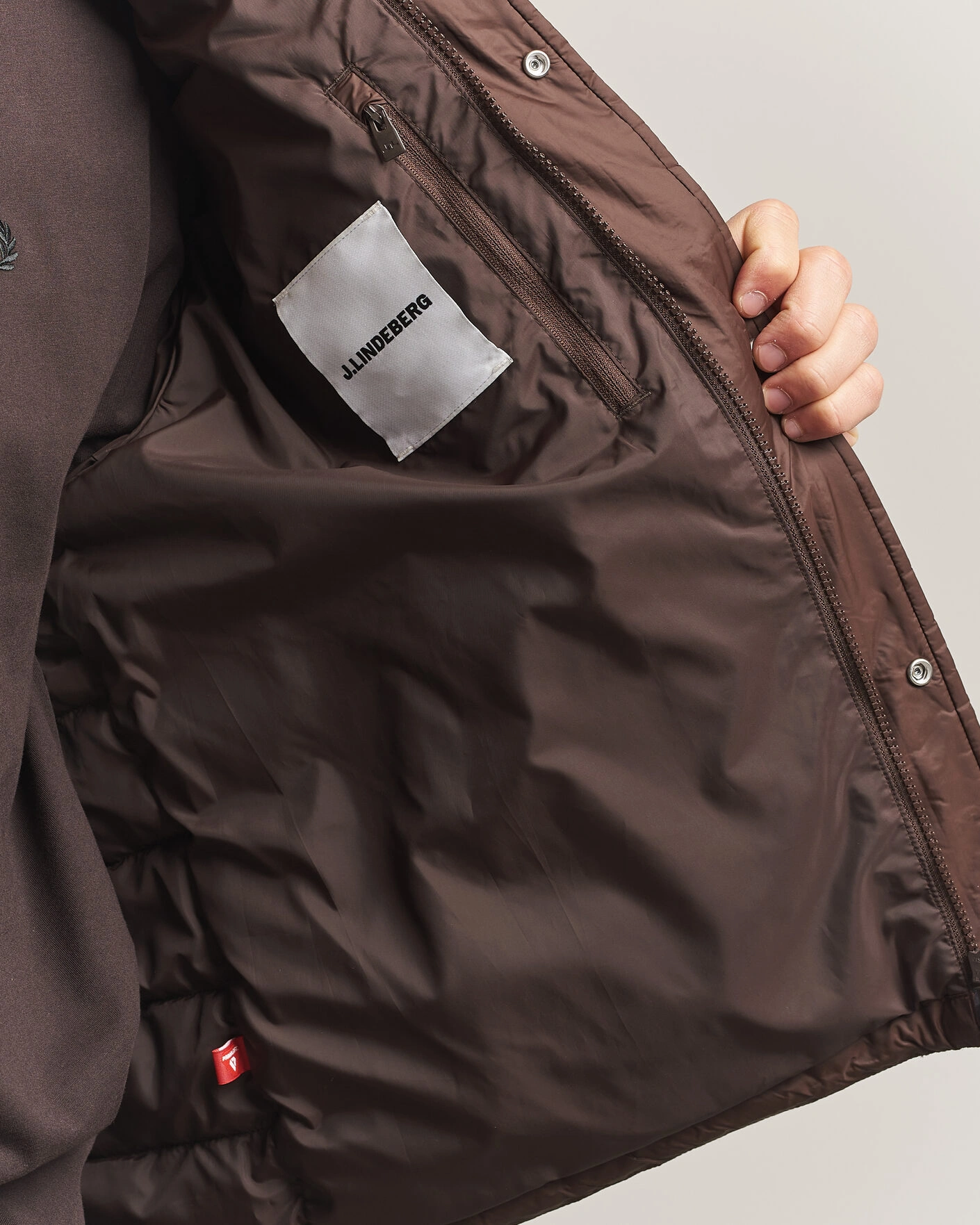 Herr | Jackor | J.Lindeberg | Bailey Light Padded Jacket Seal Brown