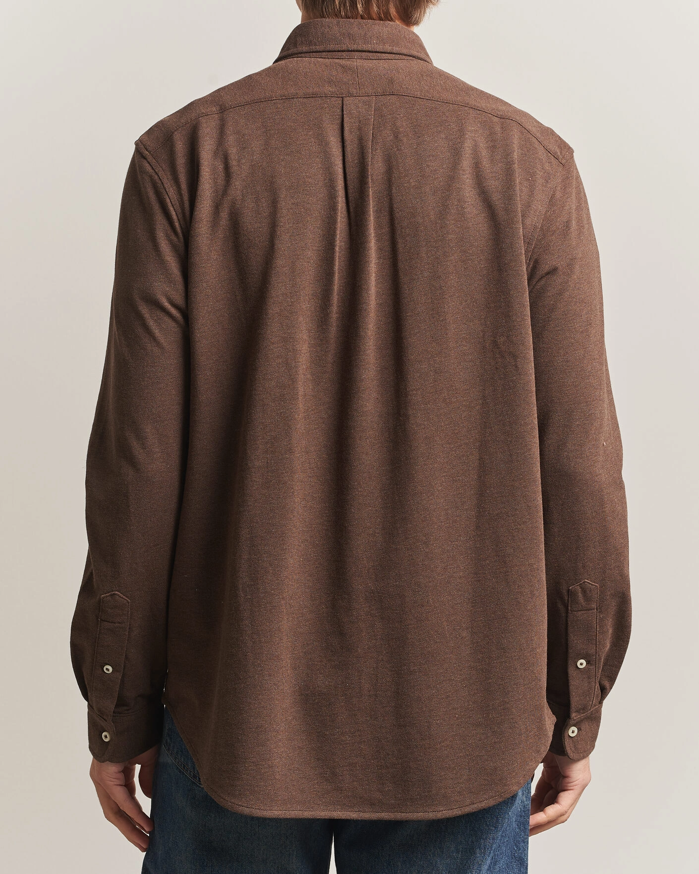 Herr | Pikéer | Polo Ralph Lauren | Featherweight Mesh Shirt Nutmeg Brown Heather