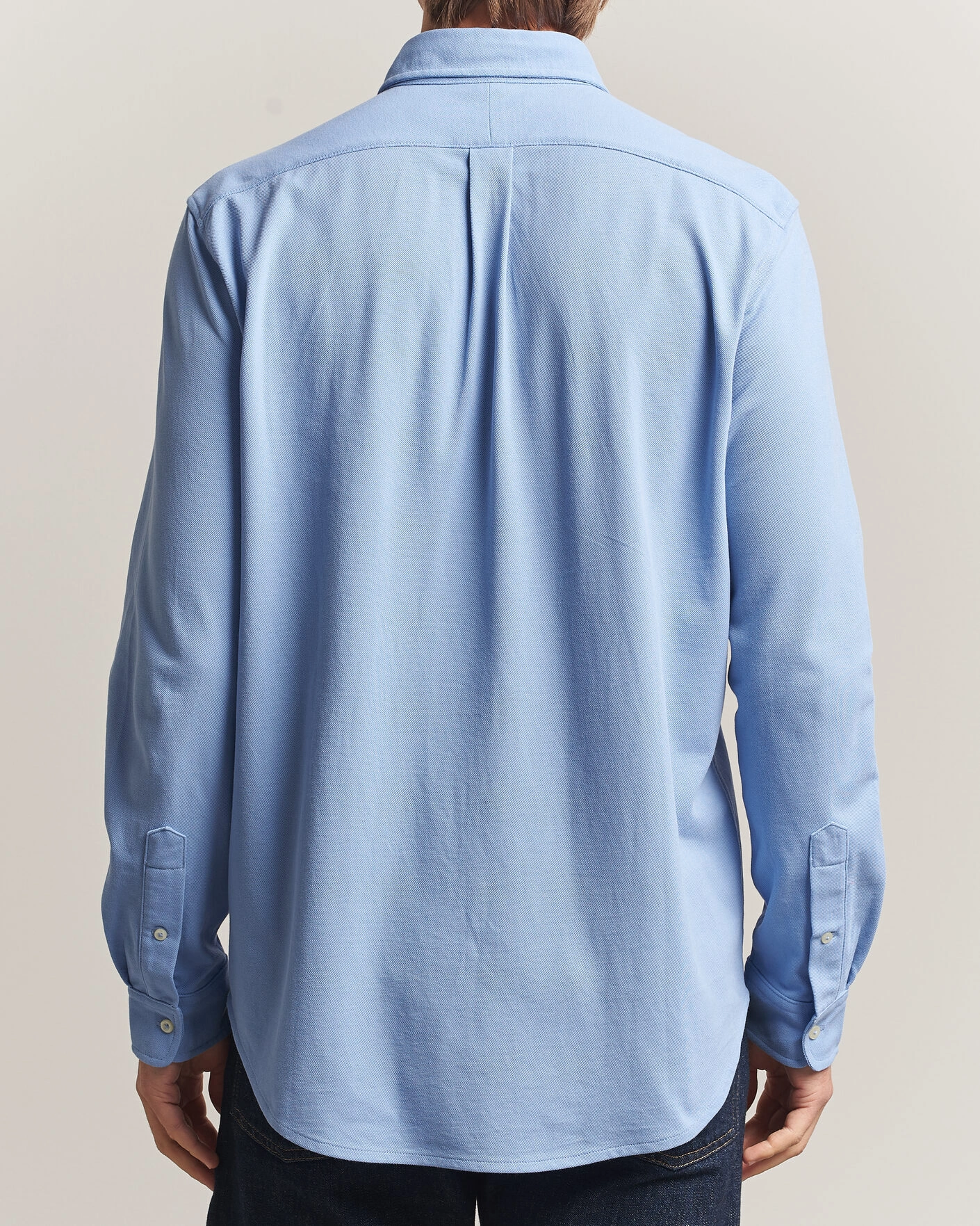 Herr | Pikéer | Polo Ralph Lauren | Featherweight Mesh Shirt Dress Shirt Blue