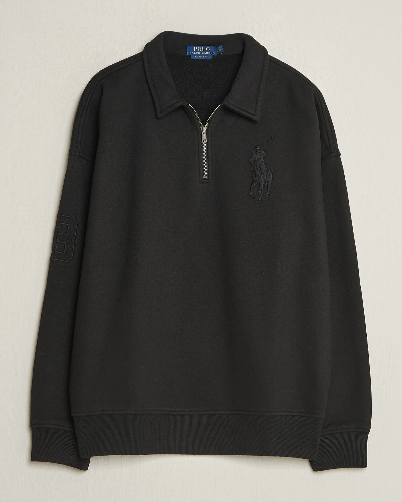 Herr | Tröjor | Polo Ralph Lauren | Heavy Weight Half Zip Fleece Polo Black