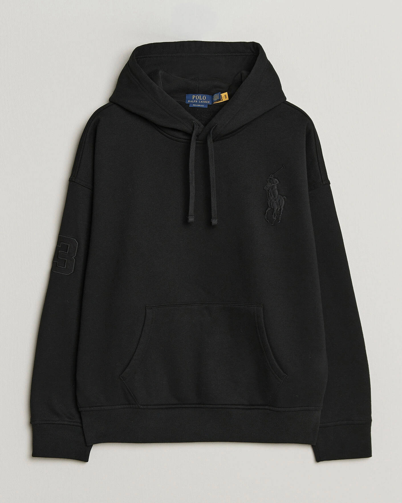 Herr | Tröjor | Polo Ralph Lauren | Heavy Weight Tonal Pony Hoodie Polo Black