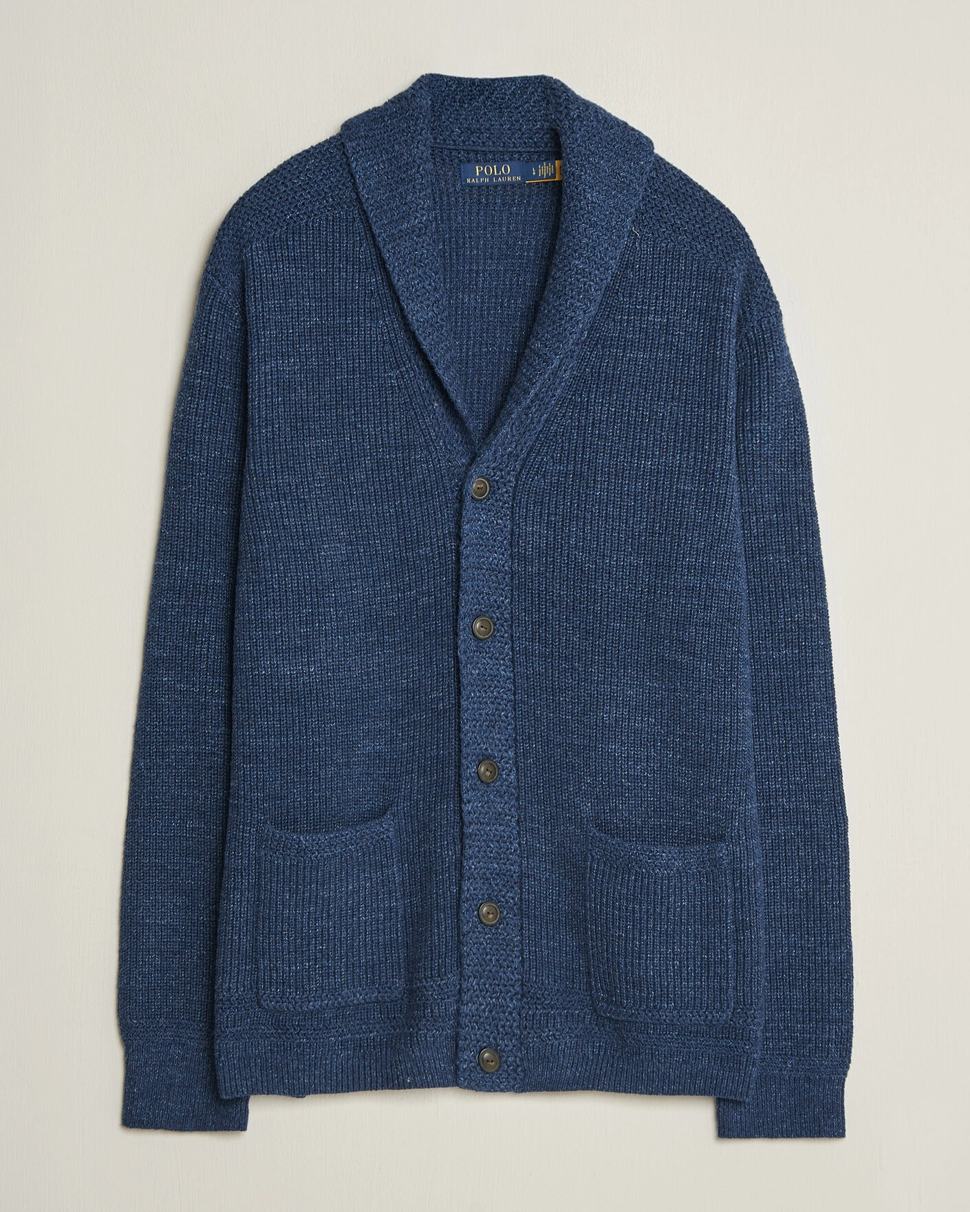Herr | Tröjor | Polo Ralph Lauren | Cotton Shawl Cardigan Blue Marl