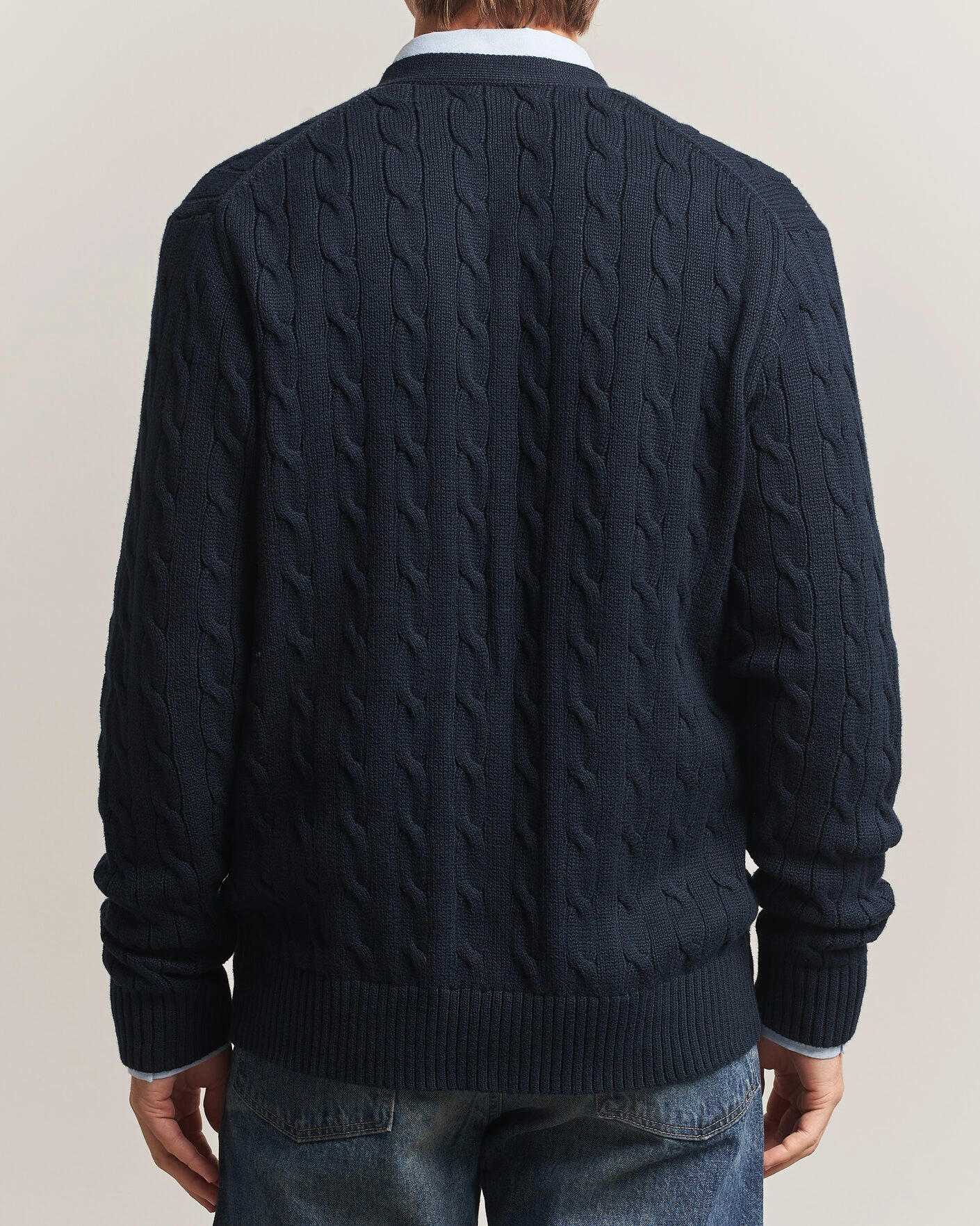 Herr | Tröjor | Polo Ralph Lauren | Cotton Cable Cardigan Hunter Navy