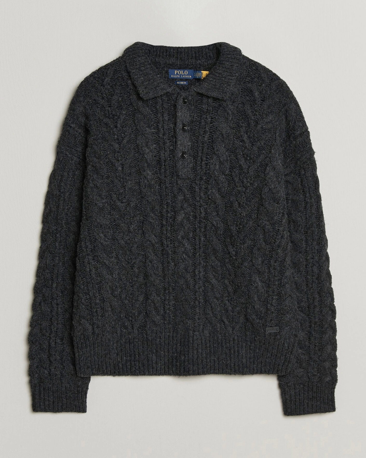 Herr | Tröjor | Polo Ralph Lauren | Wool Blend Aran Sweater Hawks Eye Heather