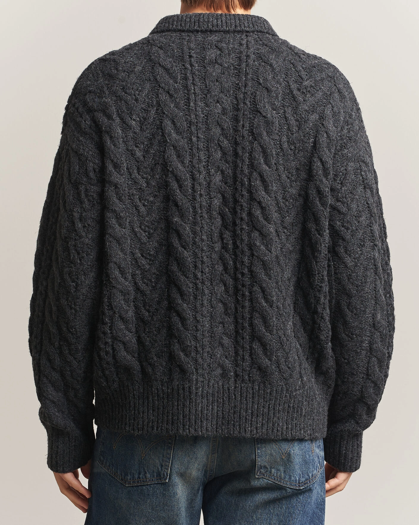 Herr | Tröjor | Polo Ralph Lauren | Wool Blend Aran Sweater Hawks Eye Heather