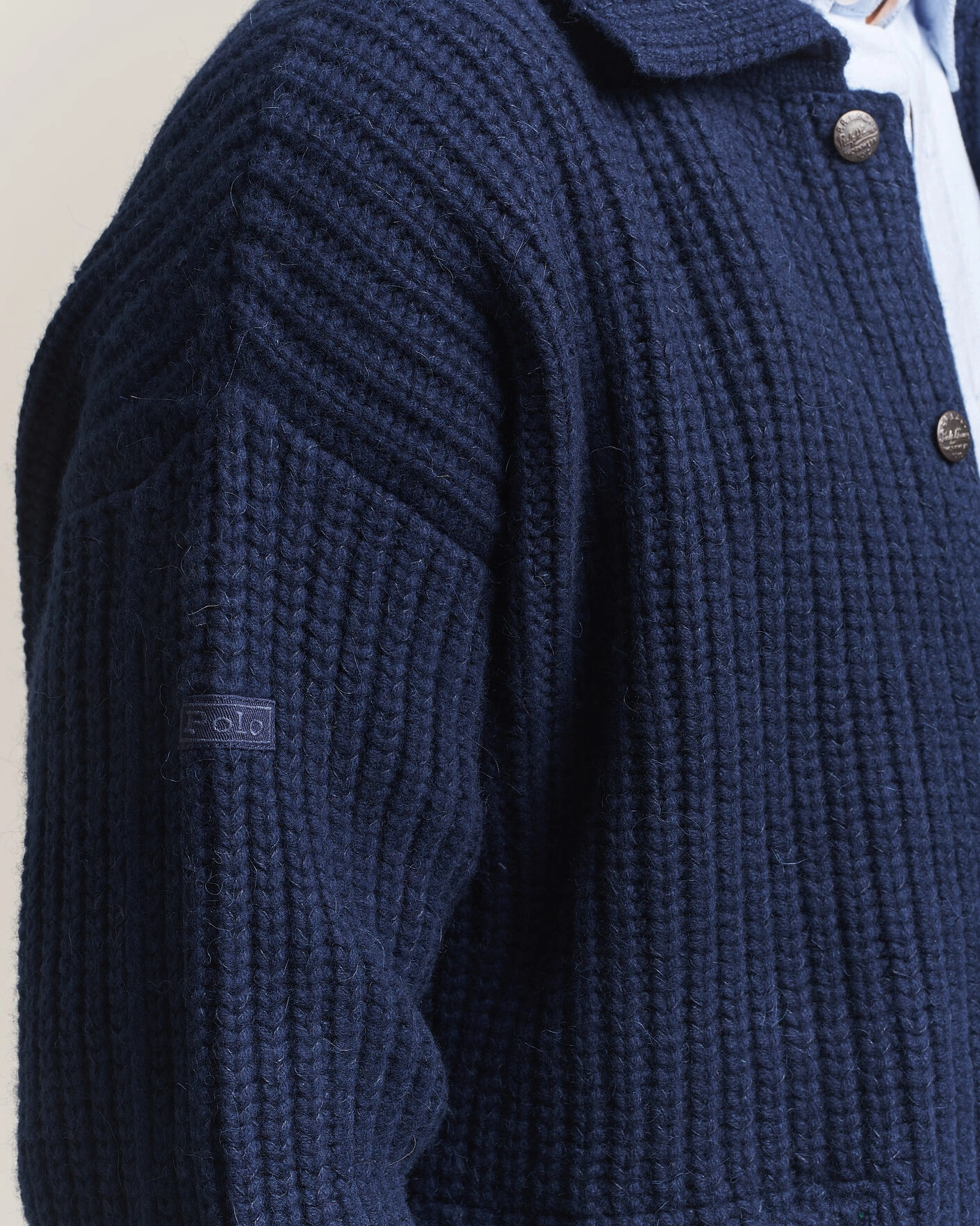 Herr | Tröjor | Polo Ralph Lauren | Wool Blend Button Cardigan Blue Stonecrop