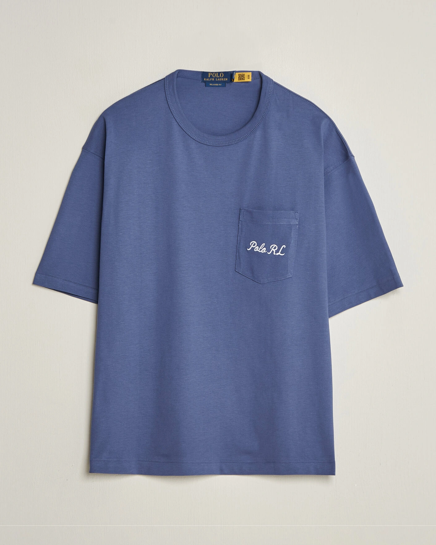 Herr | T-Shirts | Polo Ralph Lauren | Back Print Bear Pocket Tee Classic Blue