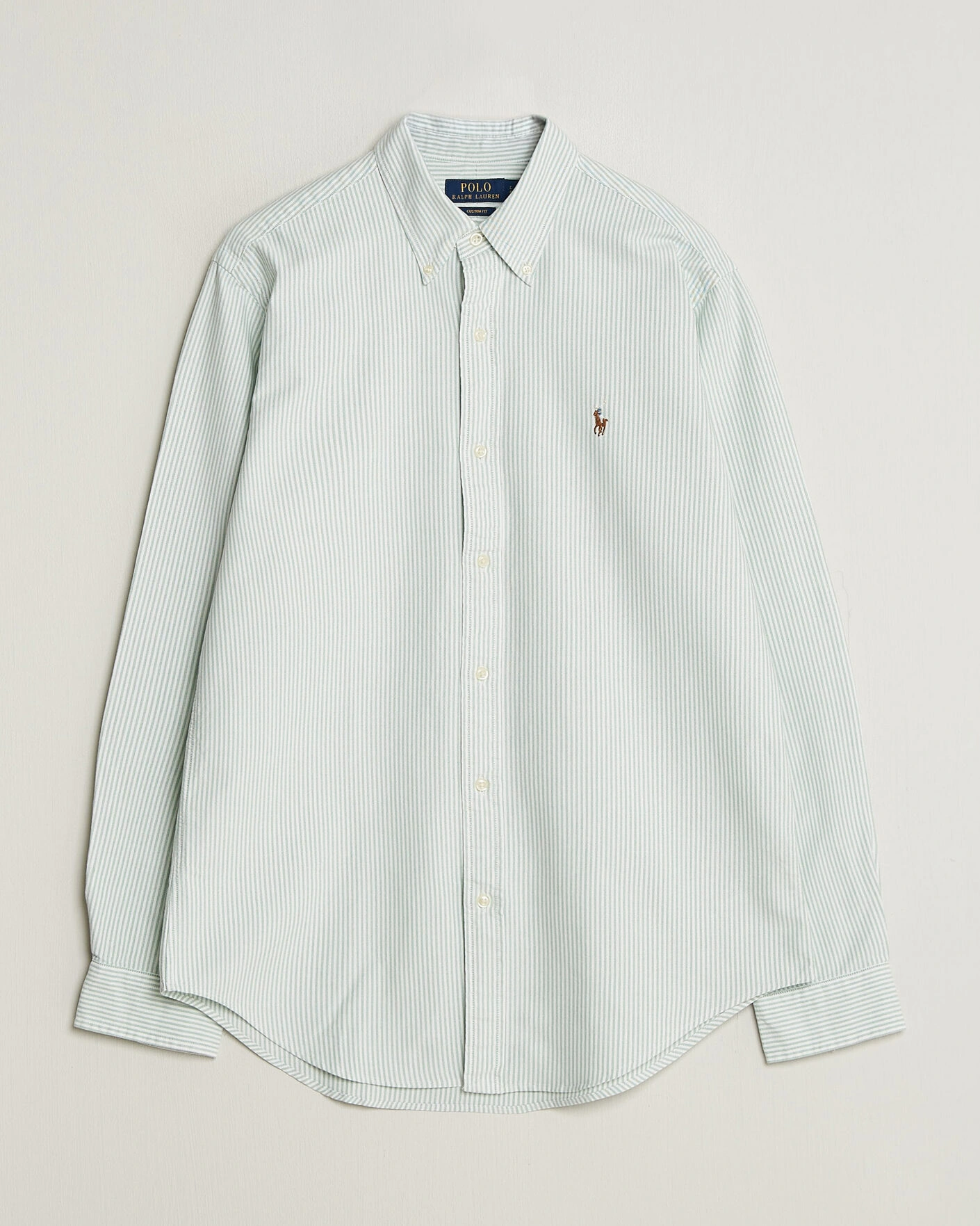 Herr | Skjortor | Polo Ralph Lauren | Custom Slim Fit Oxford Shirt Pistachio/White