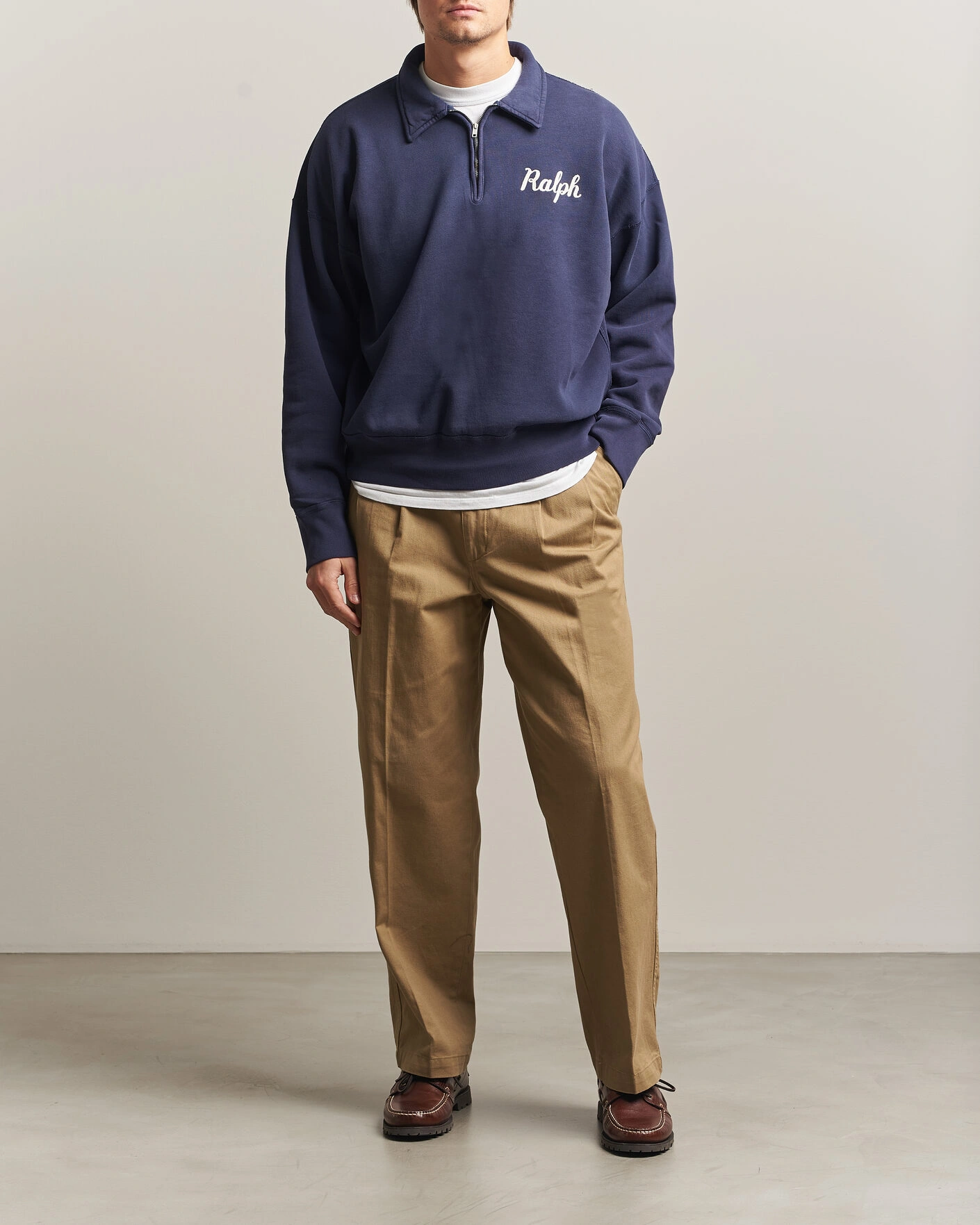 Herr | Tröjor | Polo Ralph Lauren | Knit Half Zip Sweatshirt Dark Cobolt