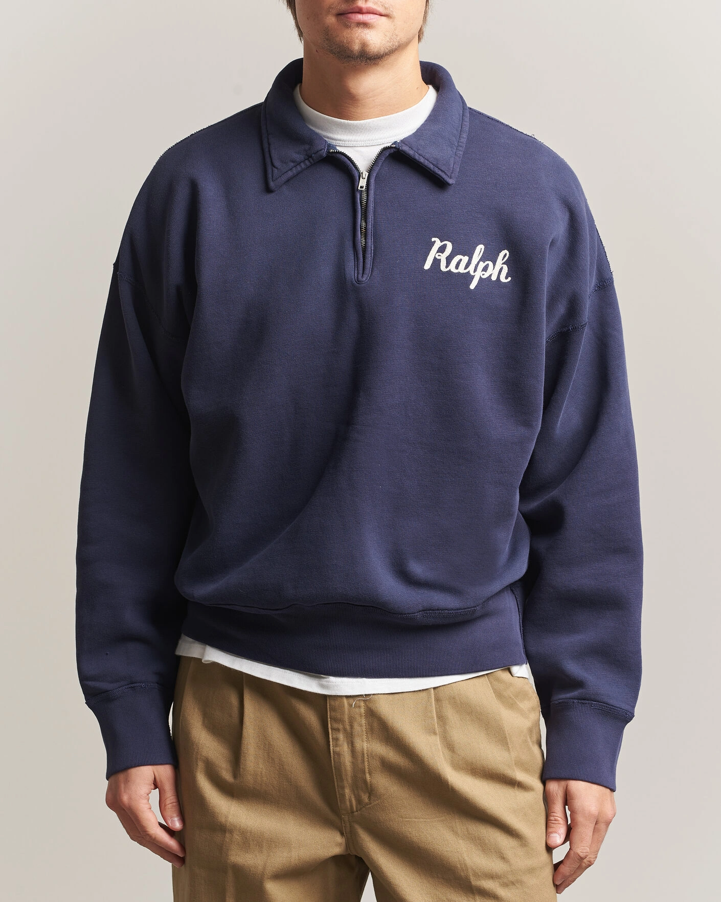 Herr | Tröjor | Polo Ralph Lauren | Knit Half Zip Sweatshirt Dark Cobolt
