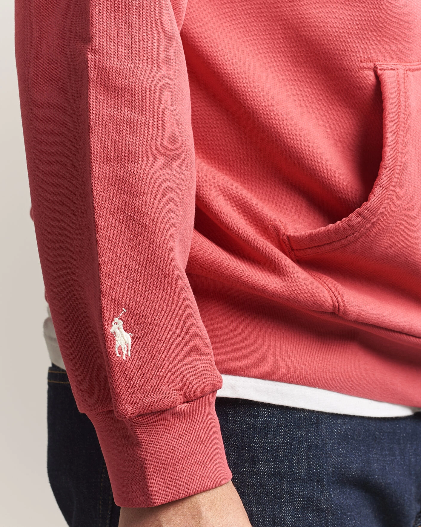 Herr | Tröjor | Polo Ralph Lauren | Cotton Chest Logo Hood Nantucket Red