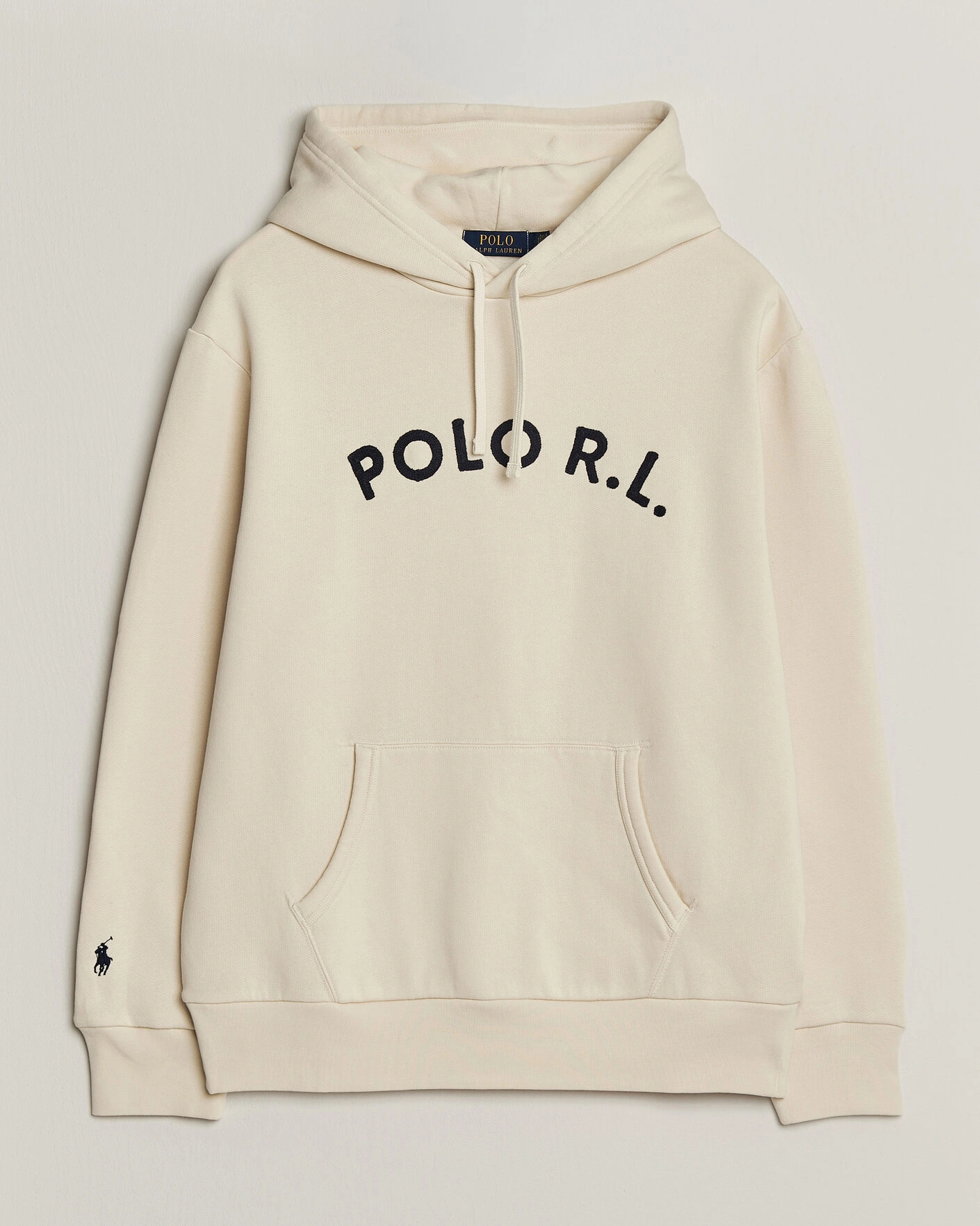 Herr | Tröjor | Polo Ralph Lauren | Cotton Chest Logo Hood Andover Cream