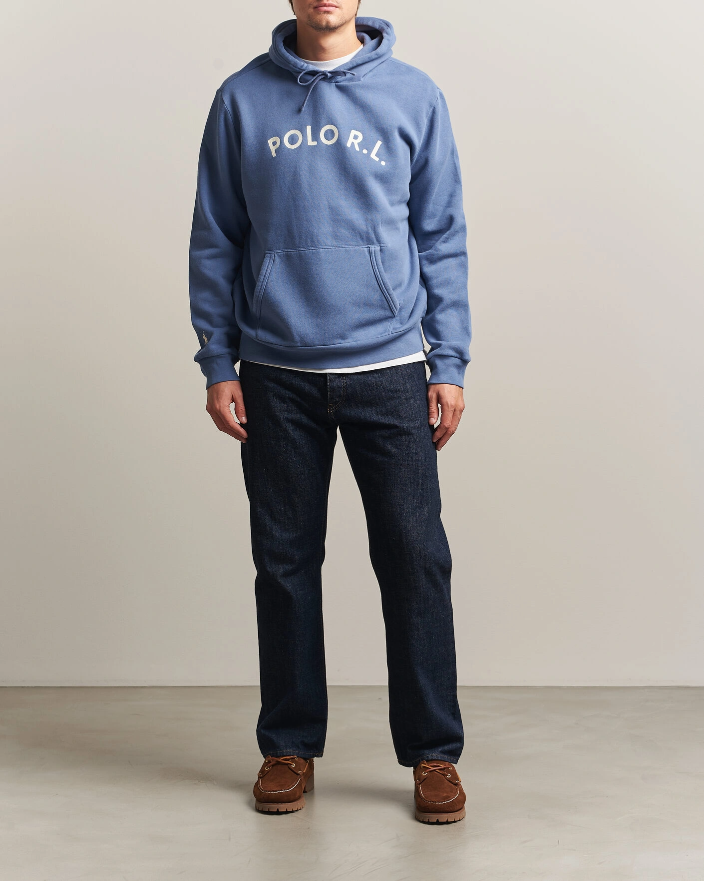 Herr | Tröjor | Polo Ralph Lauren | Cotton Chest Logo Hood Carson Blue