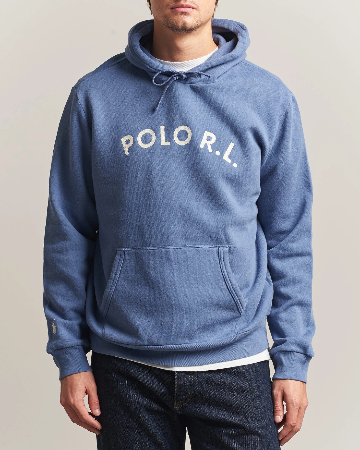 Herr | Tröjor | Polo Ralph Lauren | Cotton Chest Logo Hood Carson Blue