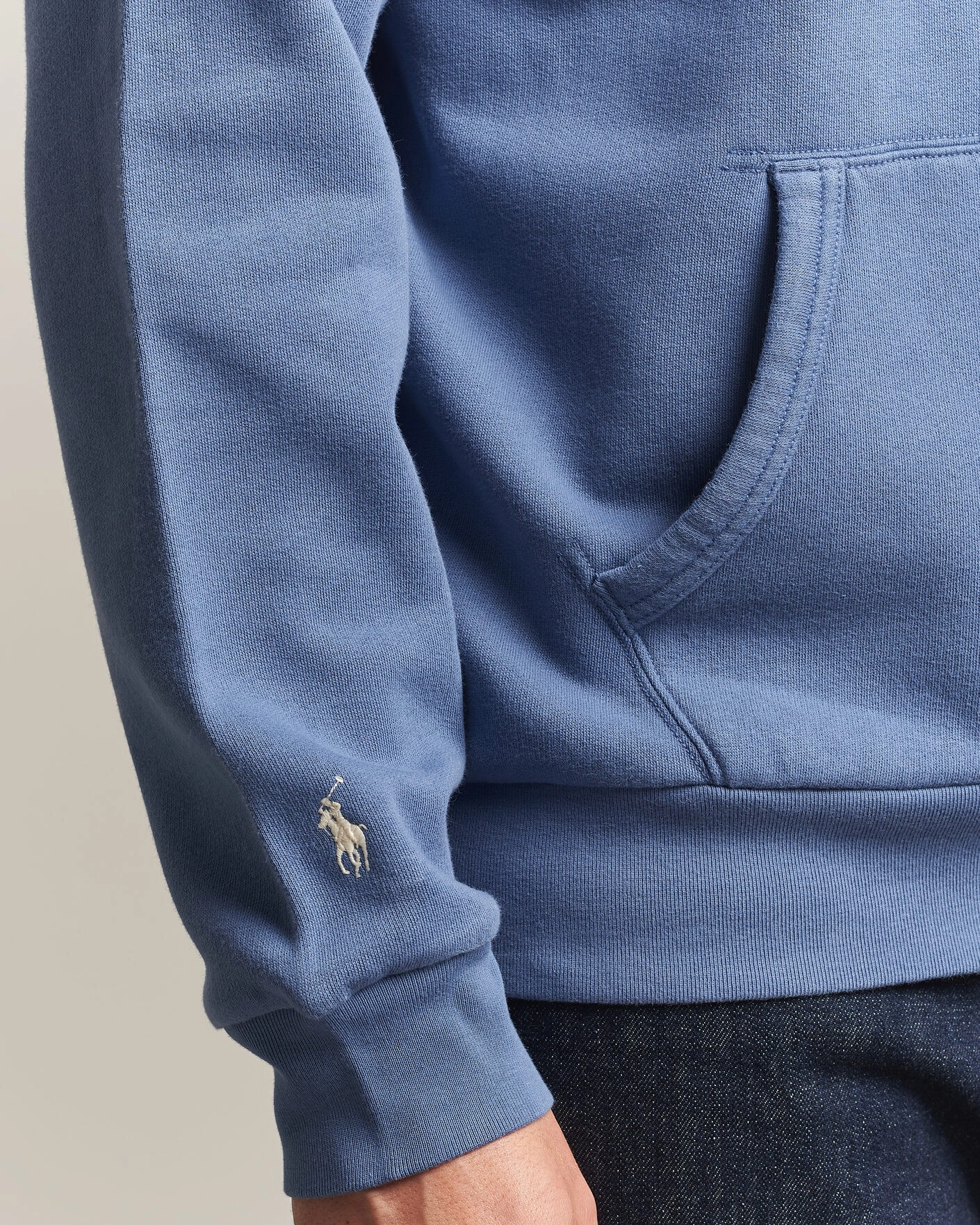 Herr | Tröjor | Polo Ralph Lauren | Cotton Chest Logo Hood Carson Blue
