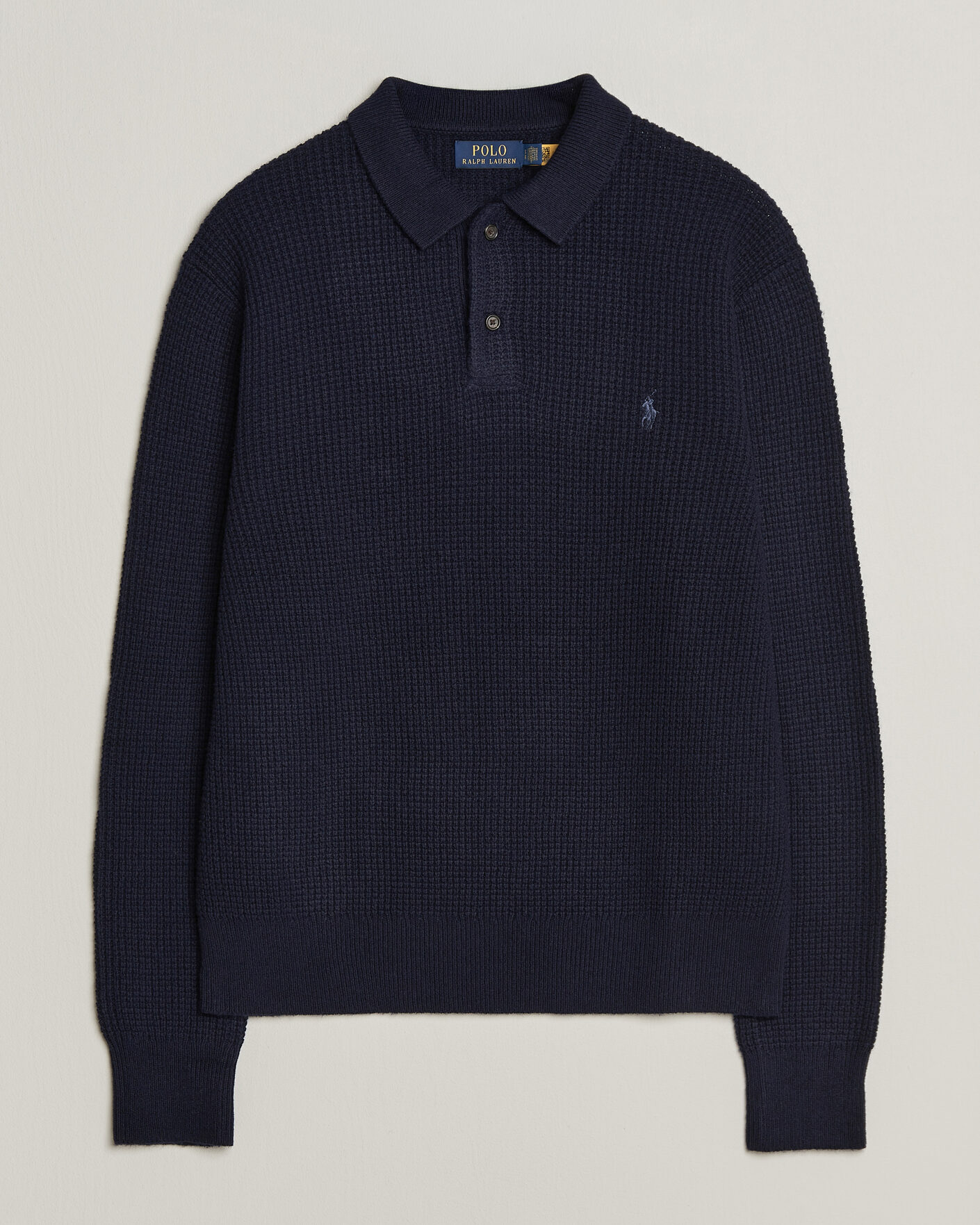 Herr | Tröjor | Polo Ralph Lauren | Wool/Cotton Knitted Polo Hunter Navy