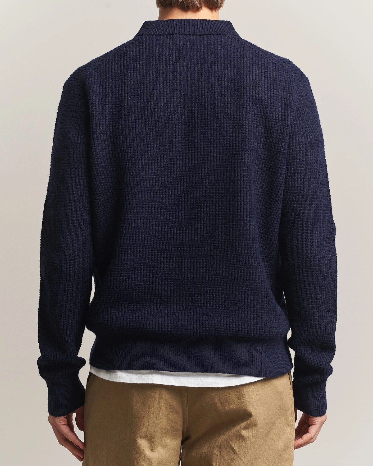 Herr | Tröjor | Polo Ralph Lauren | Wool/Cotton Knitted Polo Hunter Navy