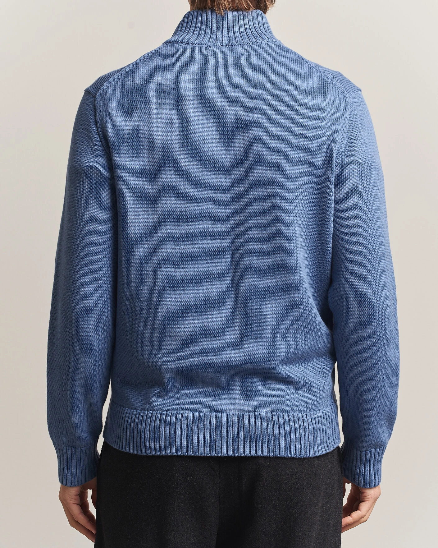 Herr | Tröjor | Polo Ralph Lauren | Cotton Half Zip Carson Blue