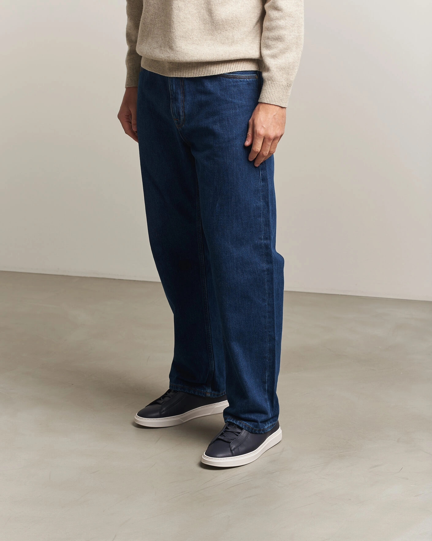 Herr | Sneakers | BOSS BLACK | Kieran Leather Sneaker Dark Blue