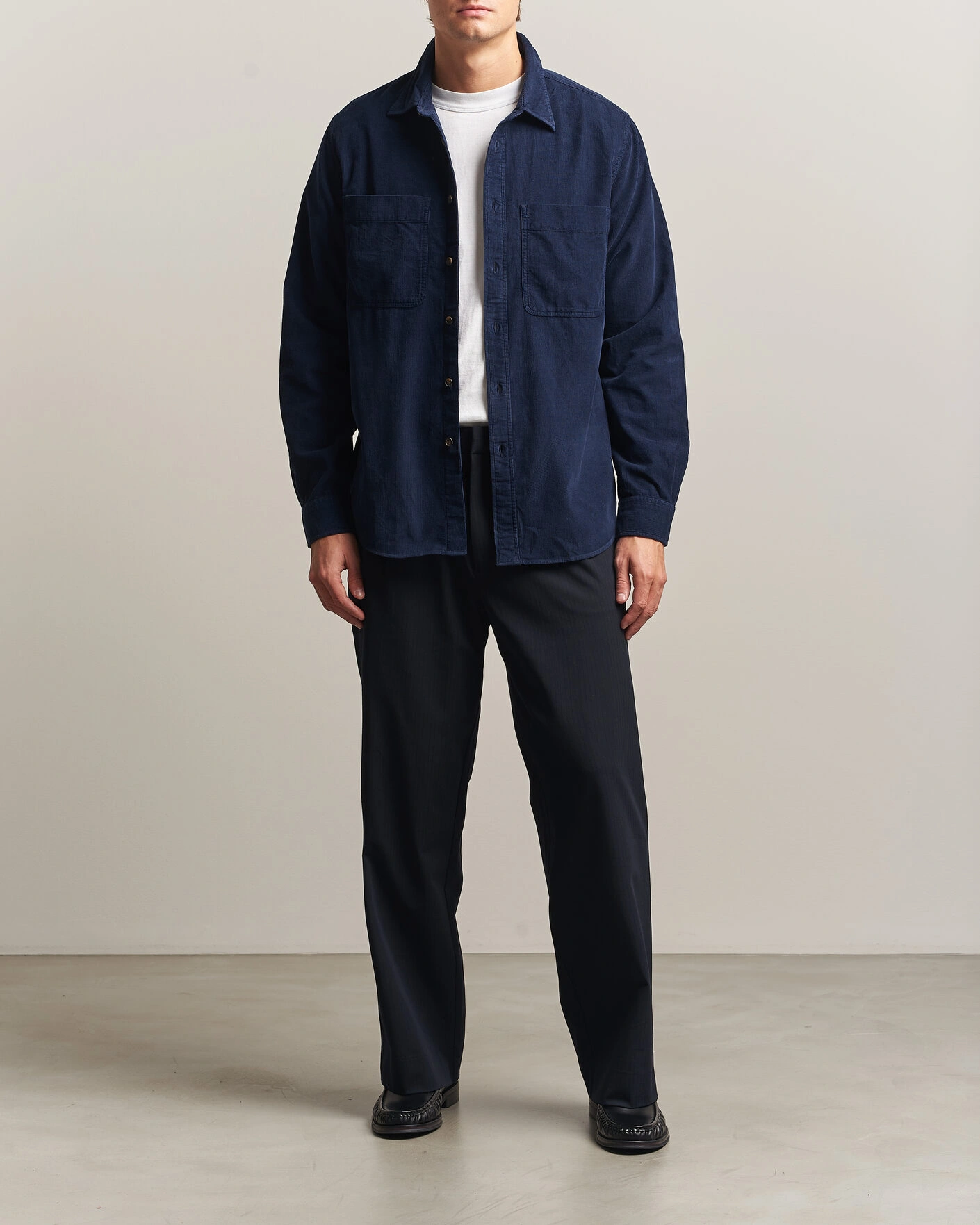 Herr | Skjortor | PS Paul Smith | Casual Fit Corduroy Shirt Navy