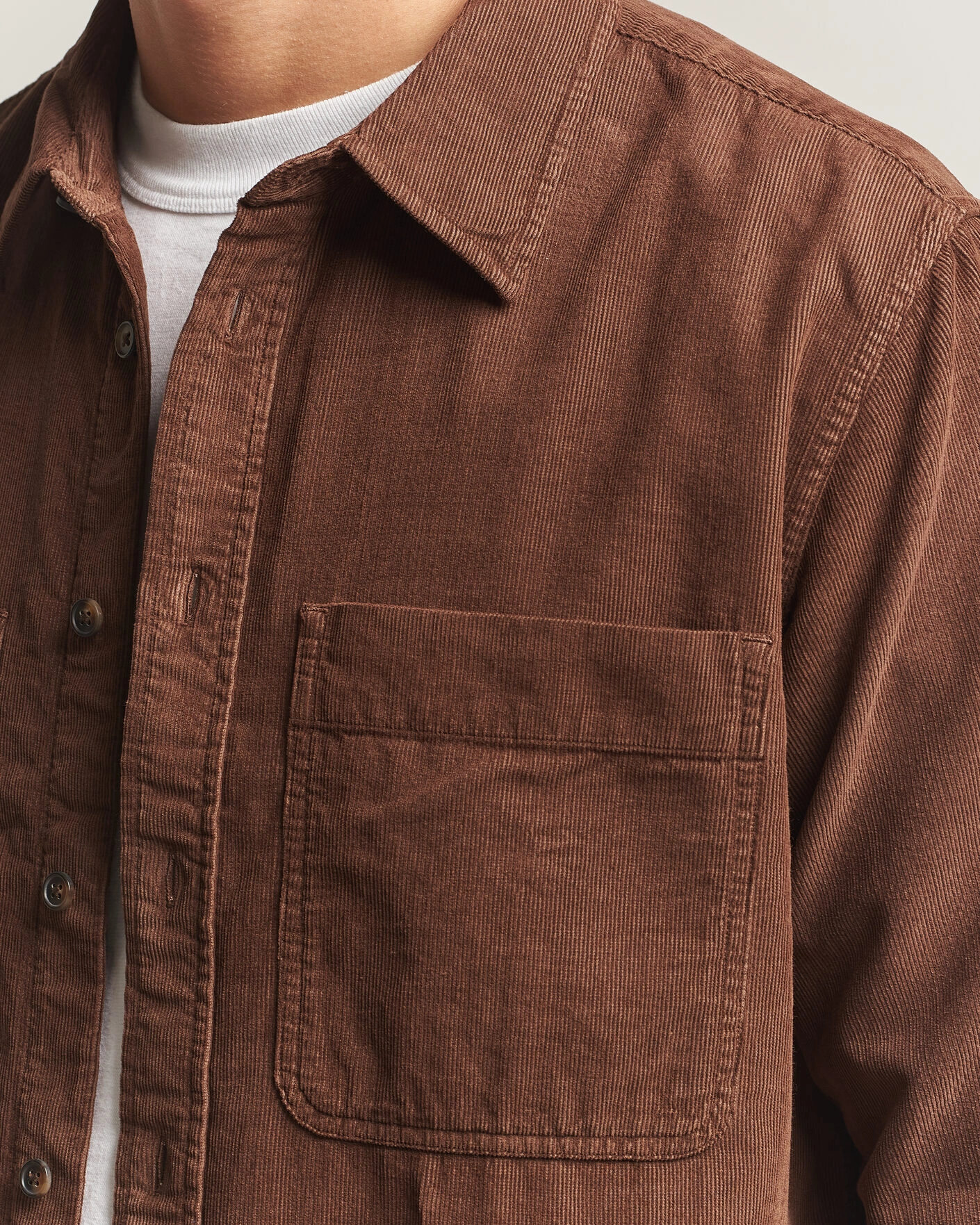 Herr | Skjortor | PS Paul Smith | Casual Fit Corduroy Shirt Brown