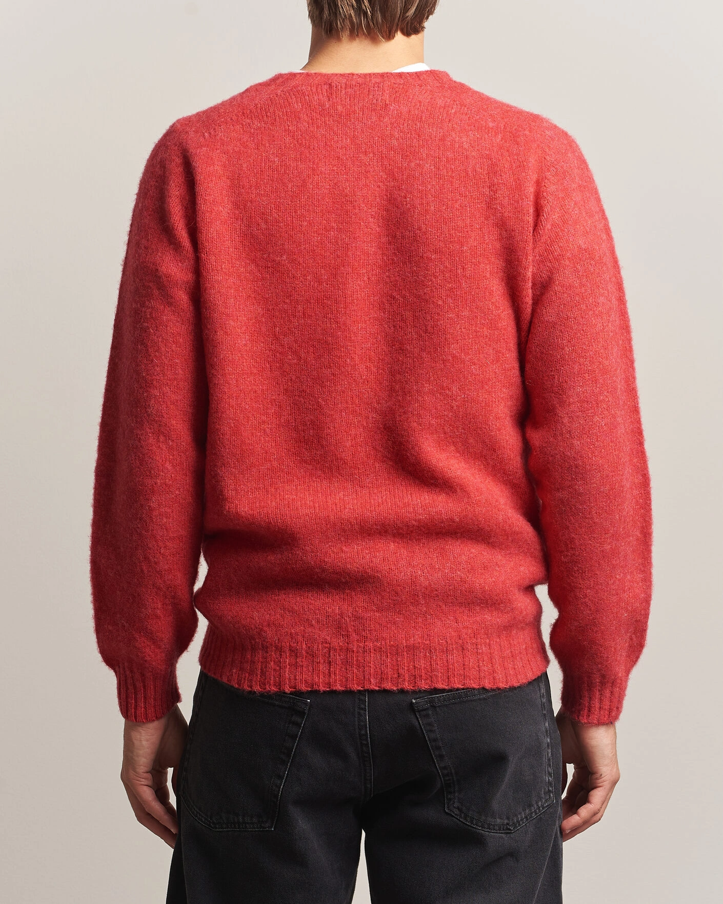 Herr | Tröjor | Harley Of Scotland | Brushed Supersoft Lambswool Crewneck Damask