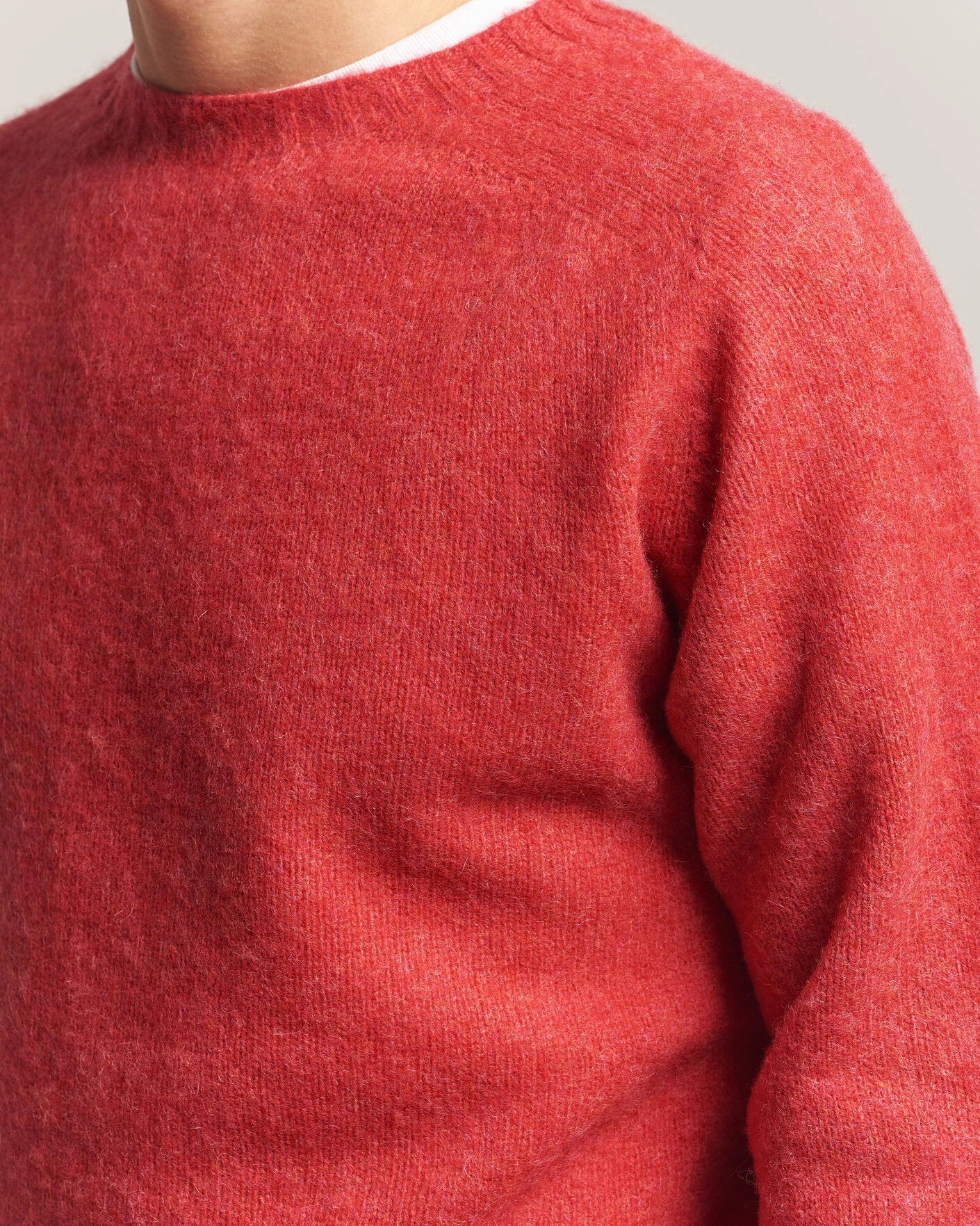 Herr | Tröjor | Harley Of Scotland | Brushed Supersoft Lambswool Crewneck Damask