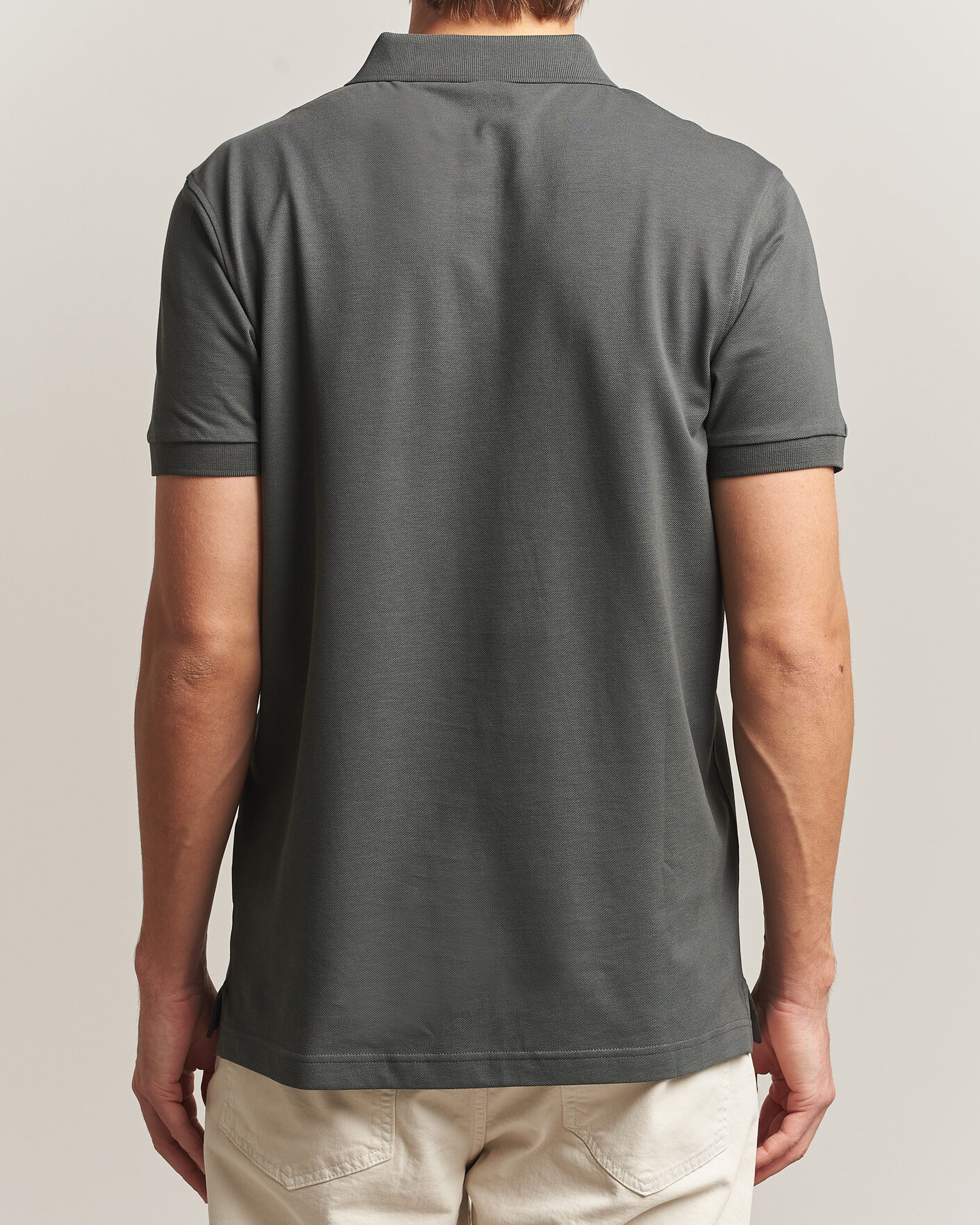 Herr | Pikéer | Sunspel | Short Sleeve Pique Polo Slate Green