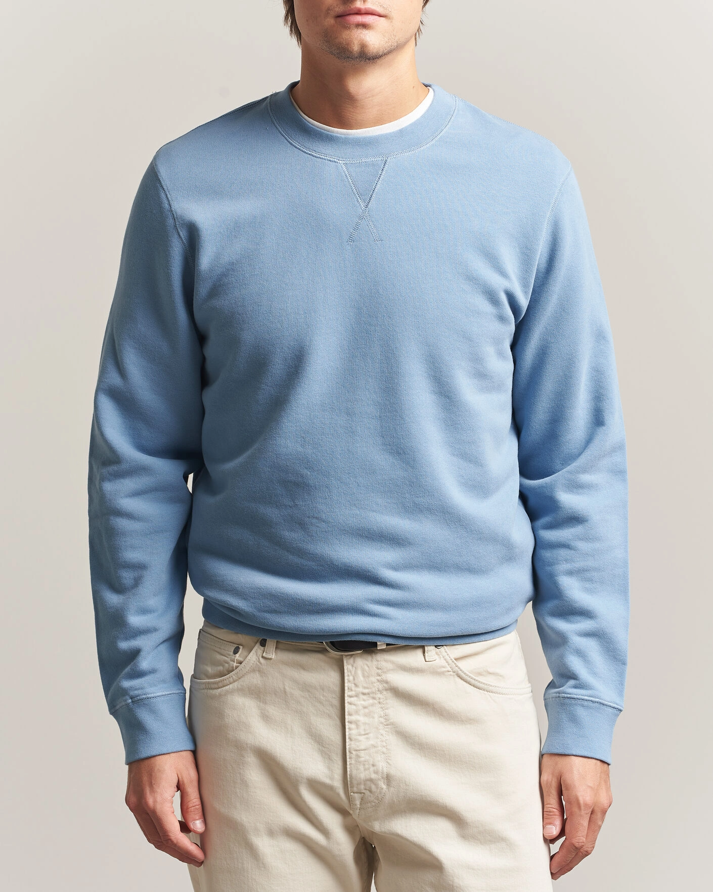 Herr | Tröjor | Sunspel | Loopback Sweatshirt Studio Blue