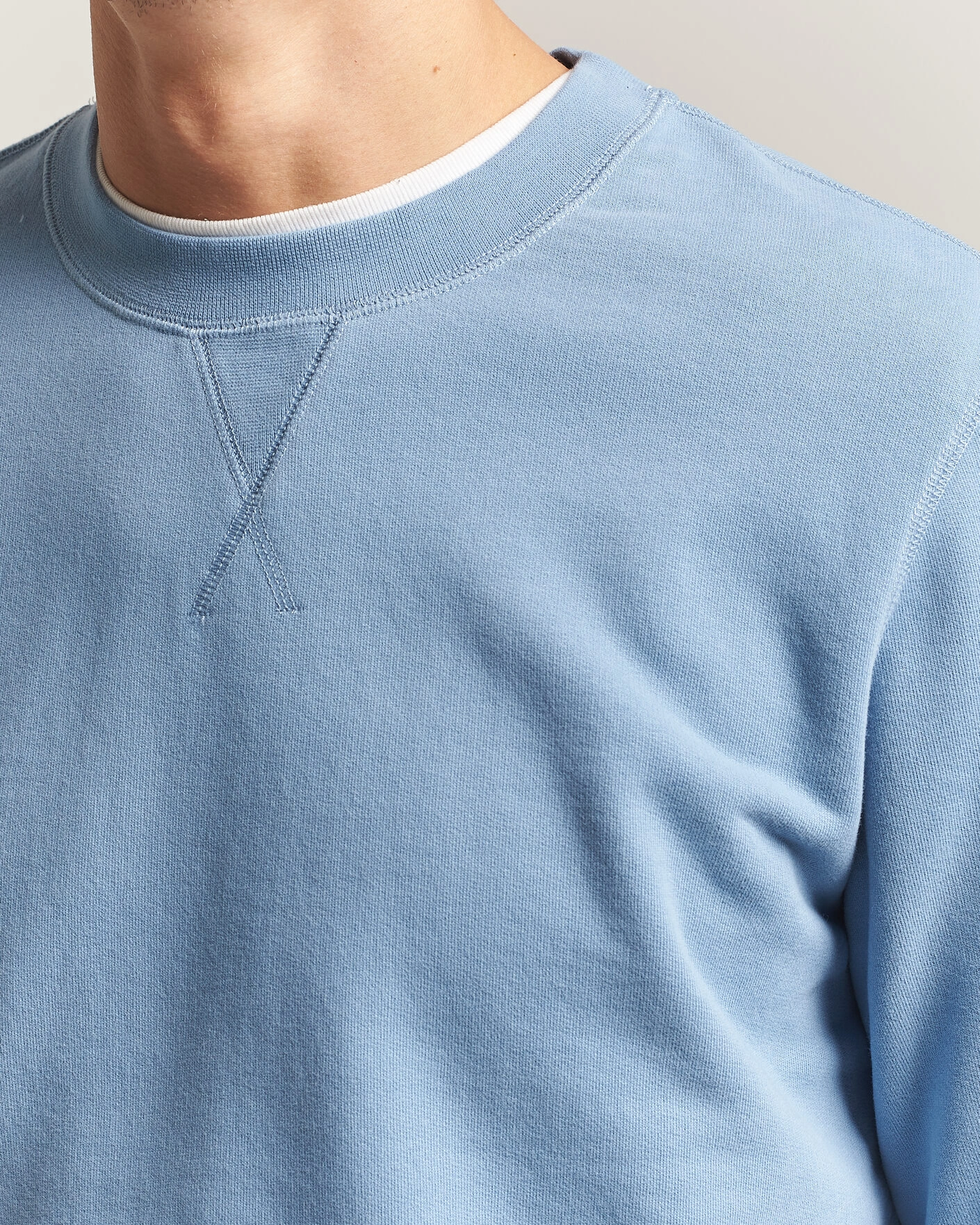 Herr | Tröjor | Sunspel | Loopback Sweatshirt Studio Blue