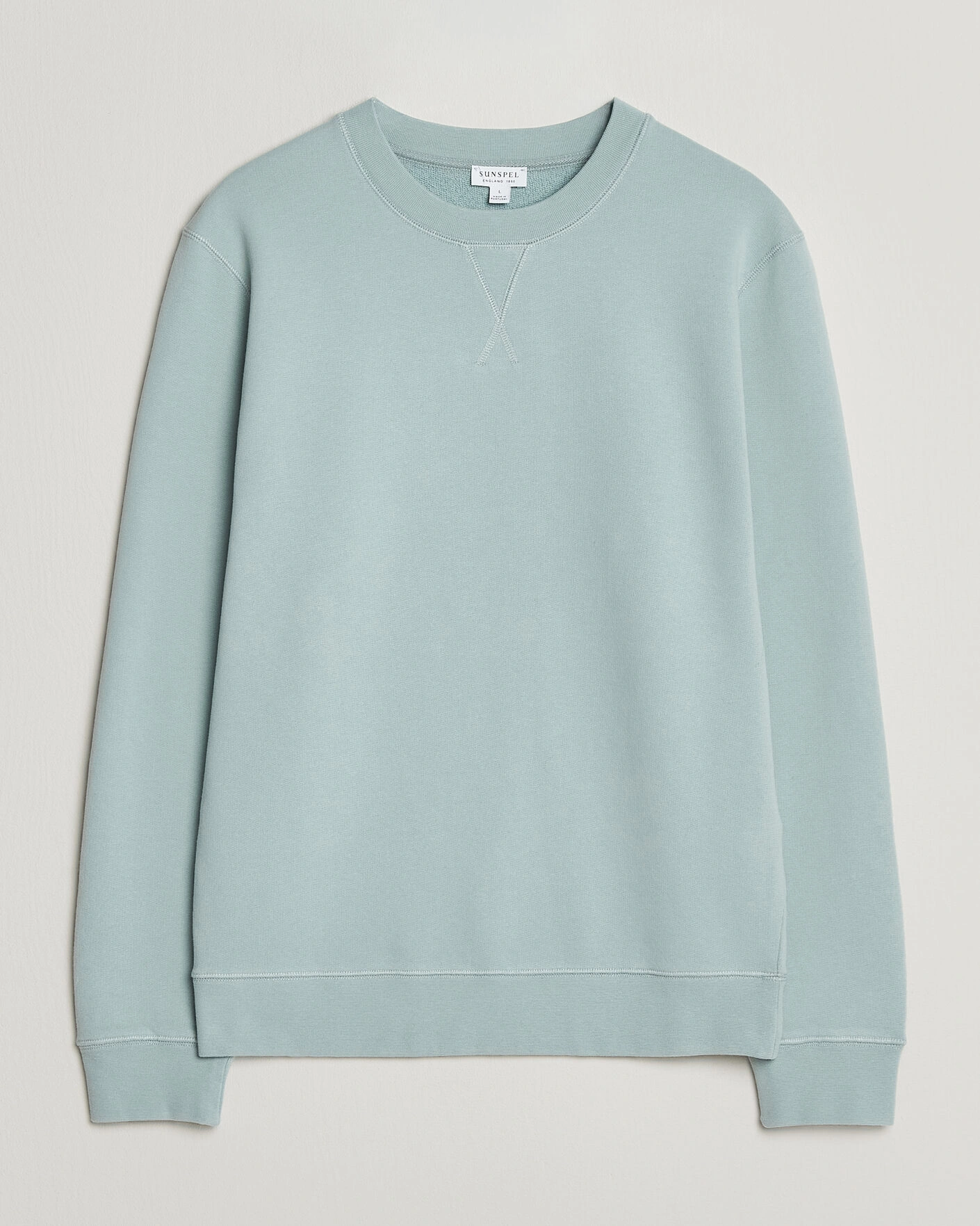 Herr | Tröjor | Sunspel | Loopback Sweatshirt Light Green