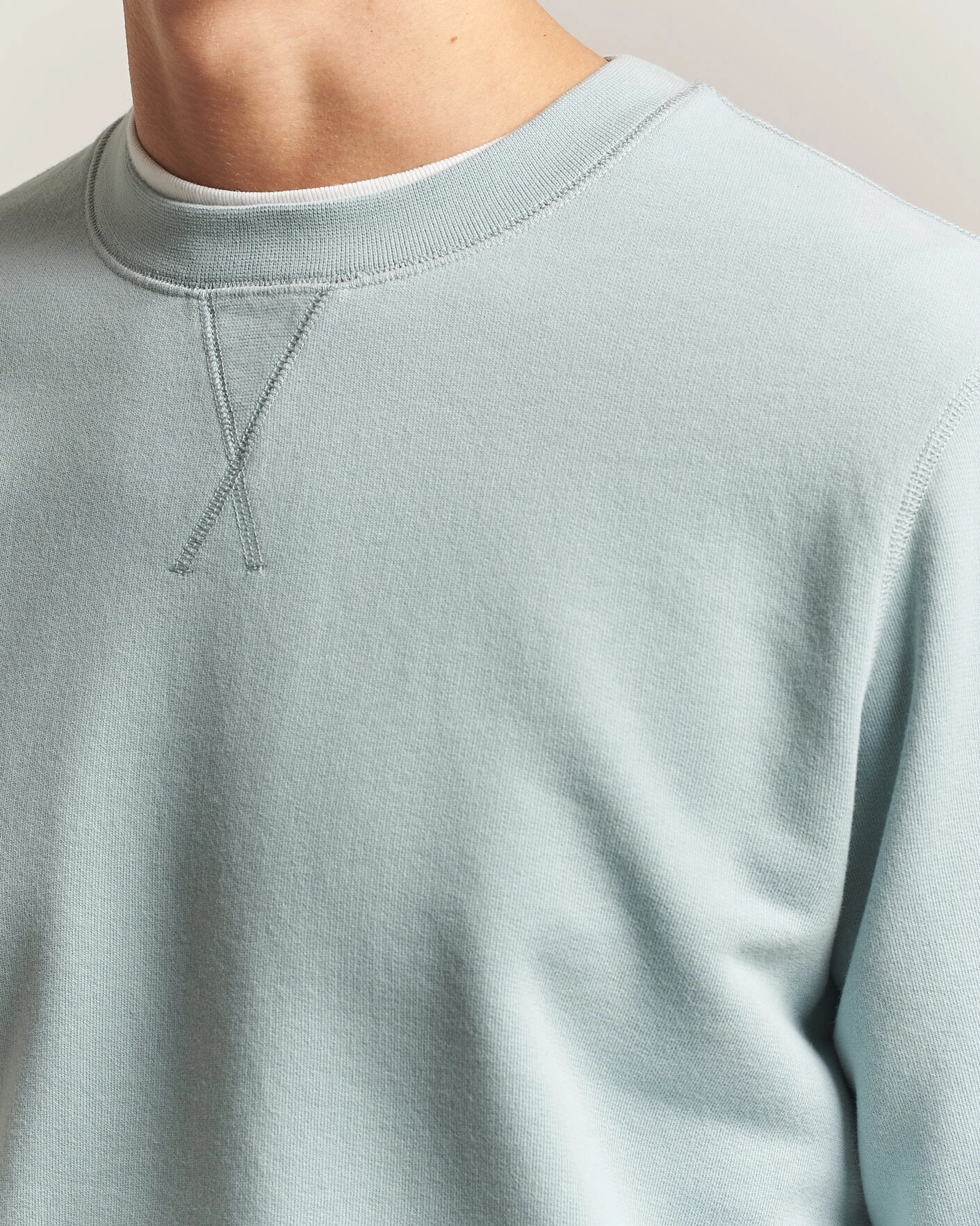 Herr | Tröjor | Sunspel | Loopback Sweatshirt Light Green