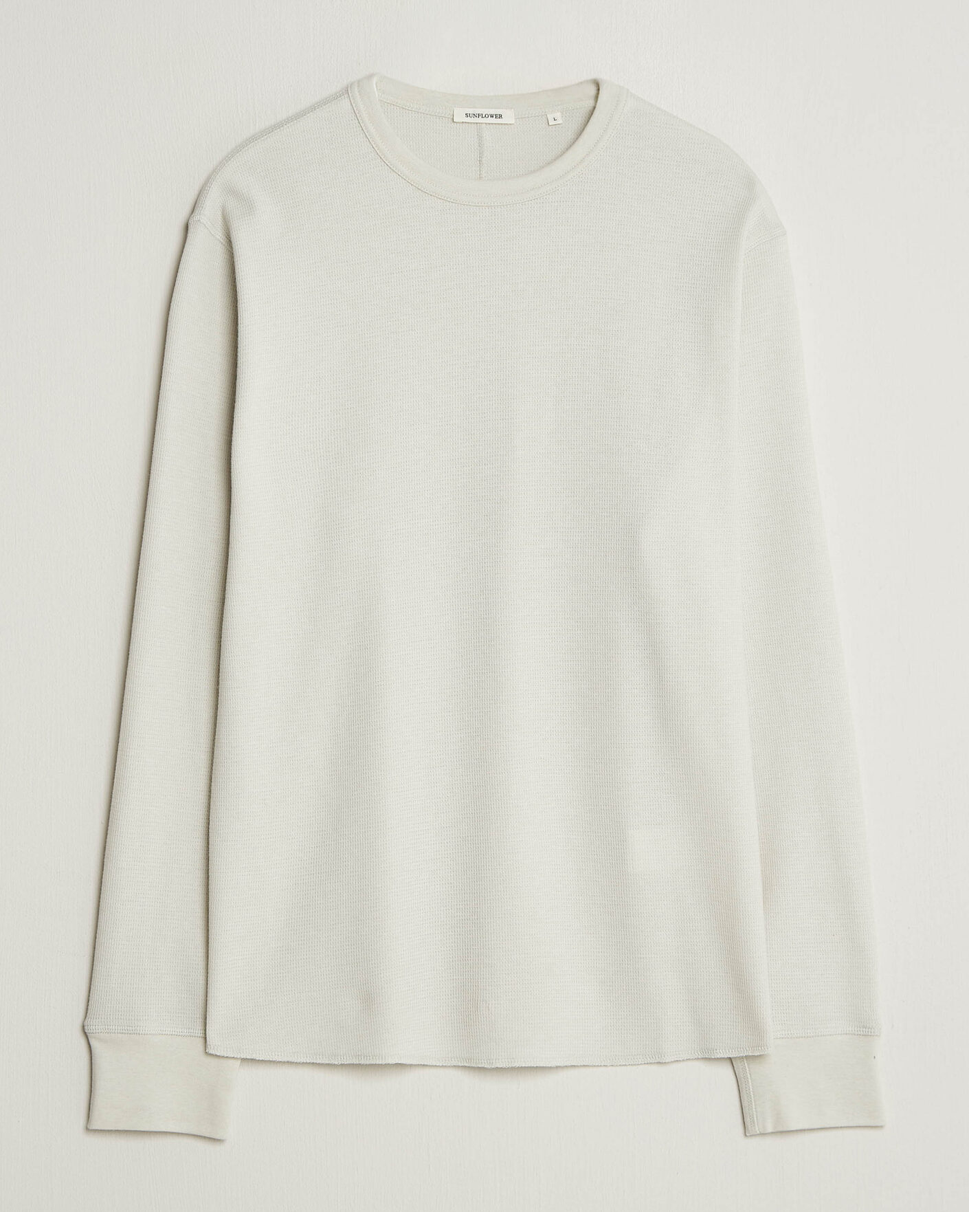 Herr | T-Shirts | Sunflower | Wool Waffle Long Sleeve T-Shirt Kit White