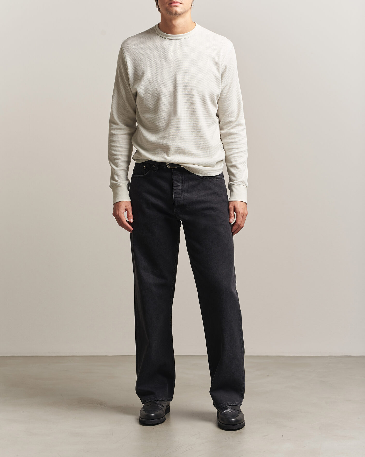 Herr | T-Shirts | Sunflower | Wool Waffle Long Sleeve T-Shirt Kit White