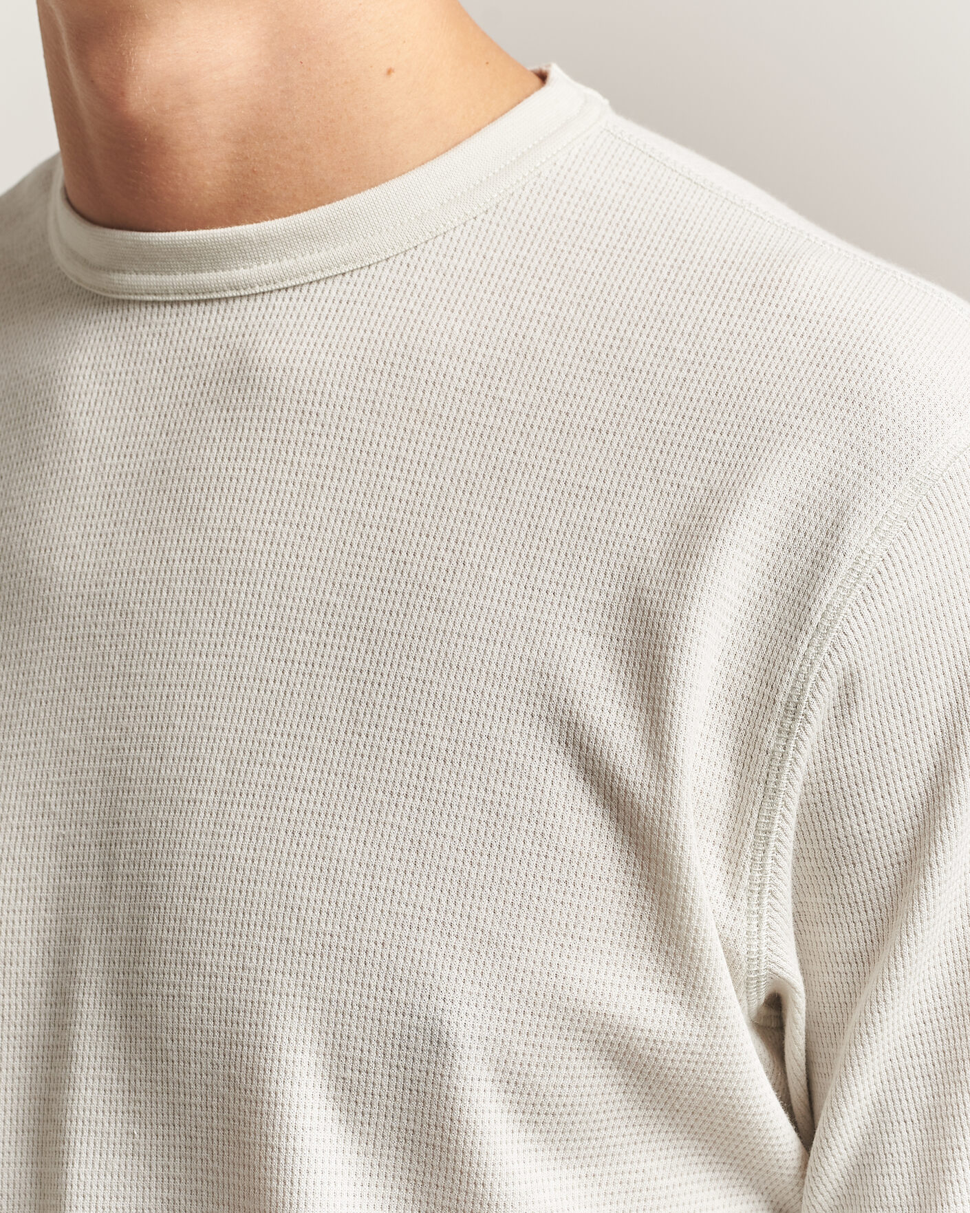 Herr | T-Shirts | Sunflower | Wool Waffle Long Sleeve T-Shirt Kit White