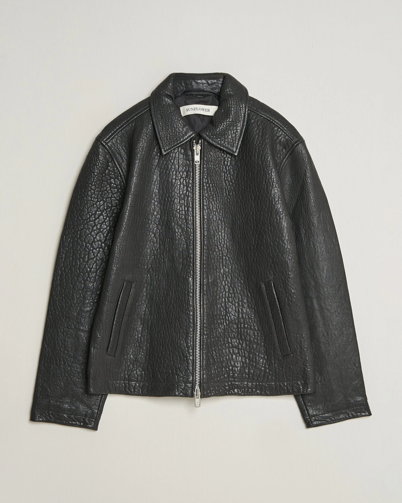 Herr | Jackor | Sunflower | Short Leather Jacket Black